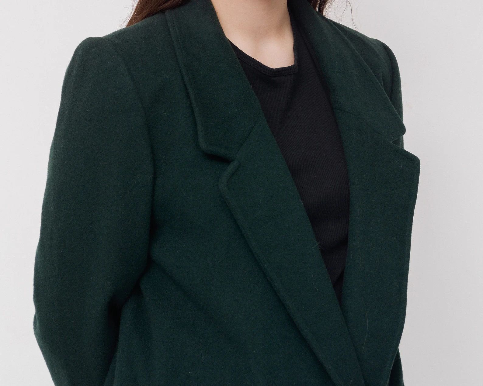 Vintage Gallery Wool Coat Jacket Overcoat Double Breasted Blazer VTG Size L / US 10 / IT 46 - 4 Thumbnail