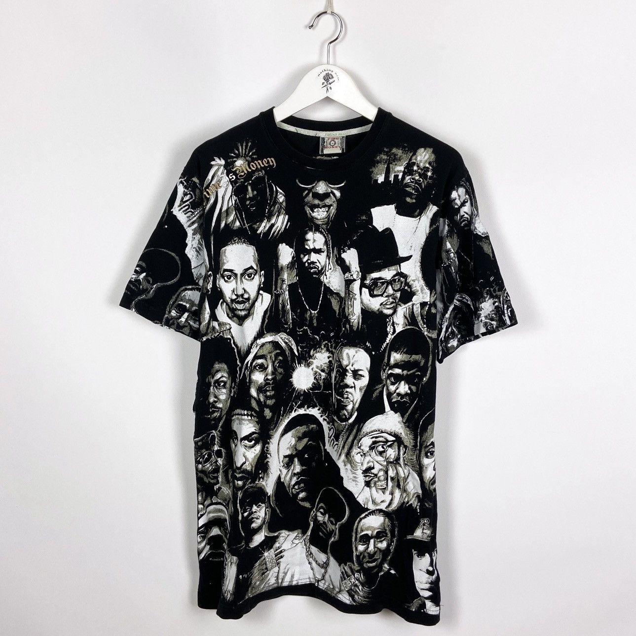 Rap Tees Vintage 90s Time is Money Rap tee Tupac Eazy-E 50 Cent DMX Size US M / EU 48-50 / 2 - 1 Thumbnail