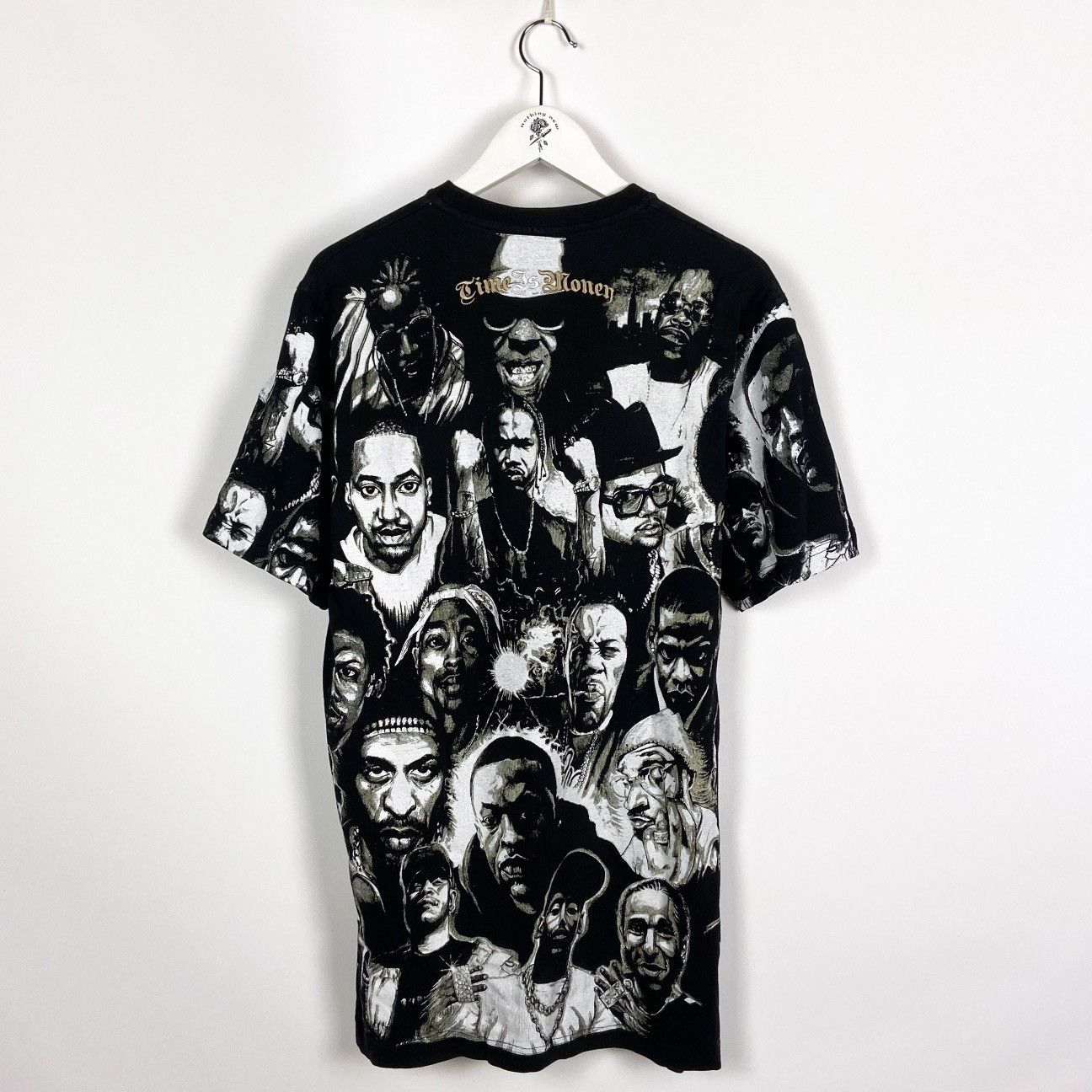Rap Tees Vintage 90s Time is Money Rap tee Tupac Eazy-E 50 Cent DMX Size US M / EU 48-50 / 2 - 2 Thumbnail