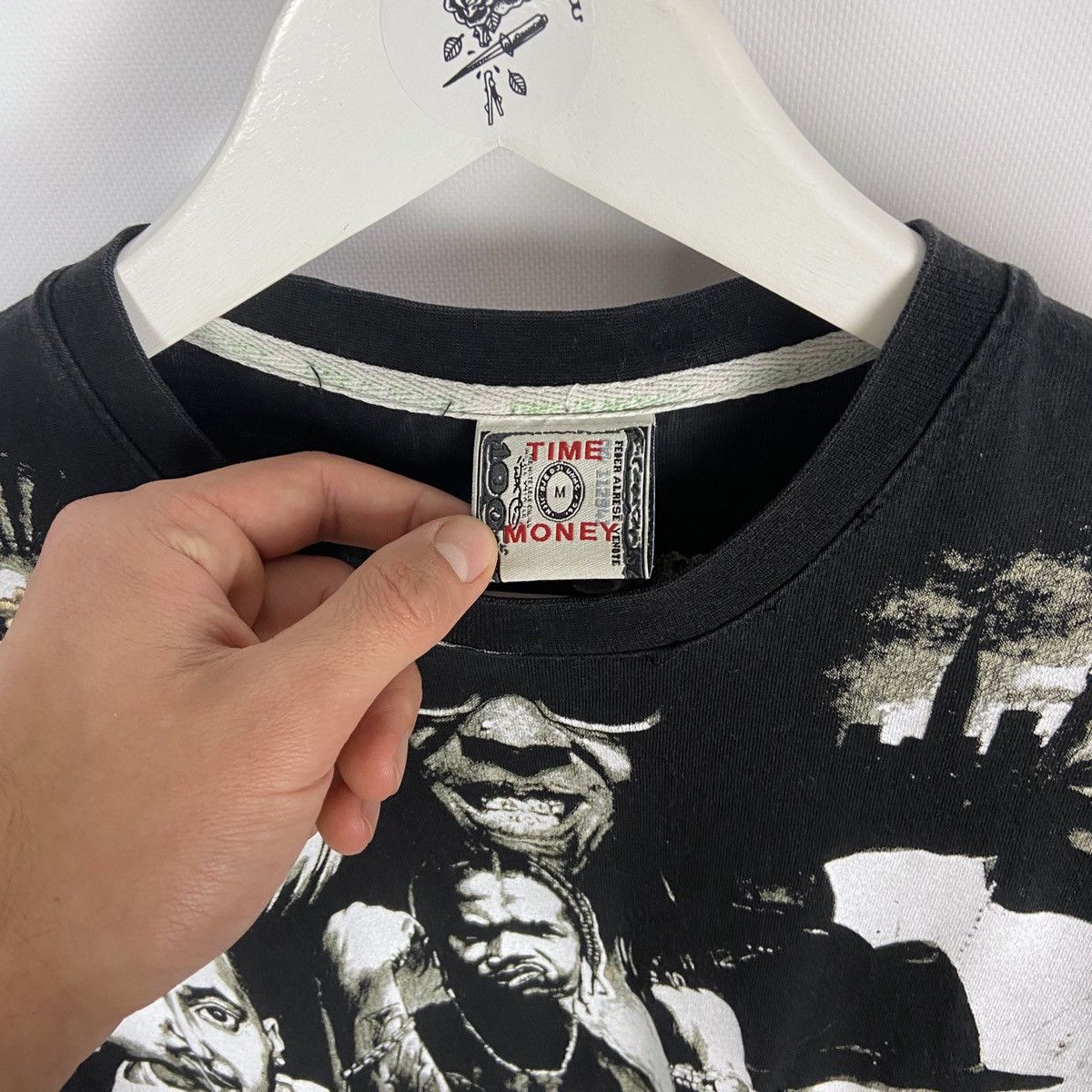 Rap Tees Vintage 90s Time is Money Rap tee Tupac Eazy-E 50 Cent DMX Size US M / EU 48-50 / 2 - 9 Thumbnail