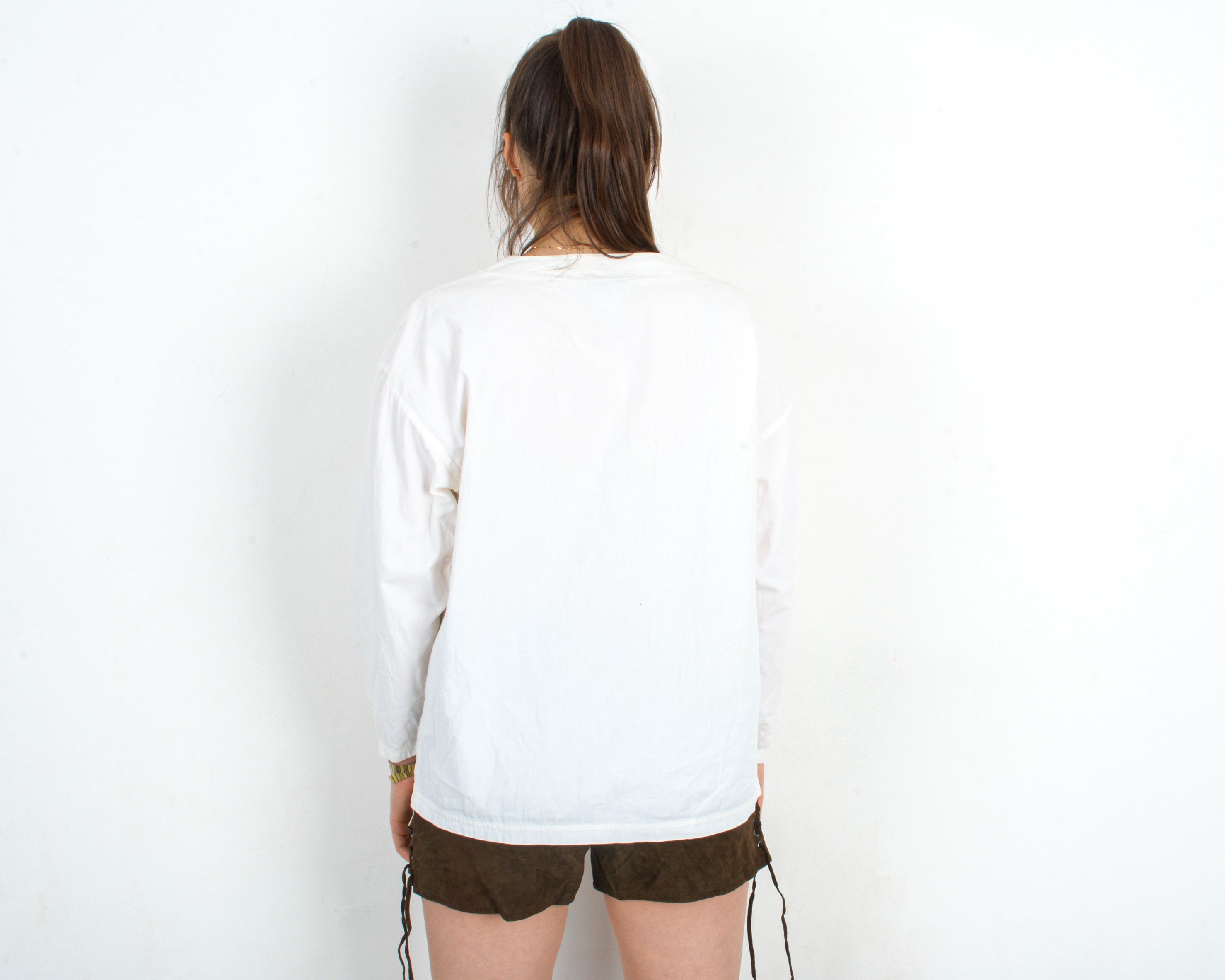 Other × Vintage Folk Embroidered Blouse Shirt UK 6/8 Top US 2/4 VTG EU 34/36 Size S / US 4 / IT 40 - 4 Thumbnail