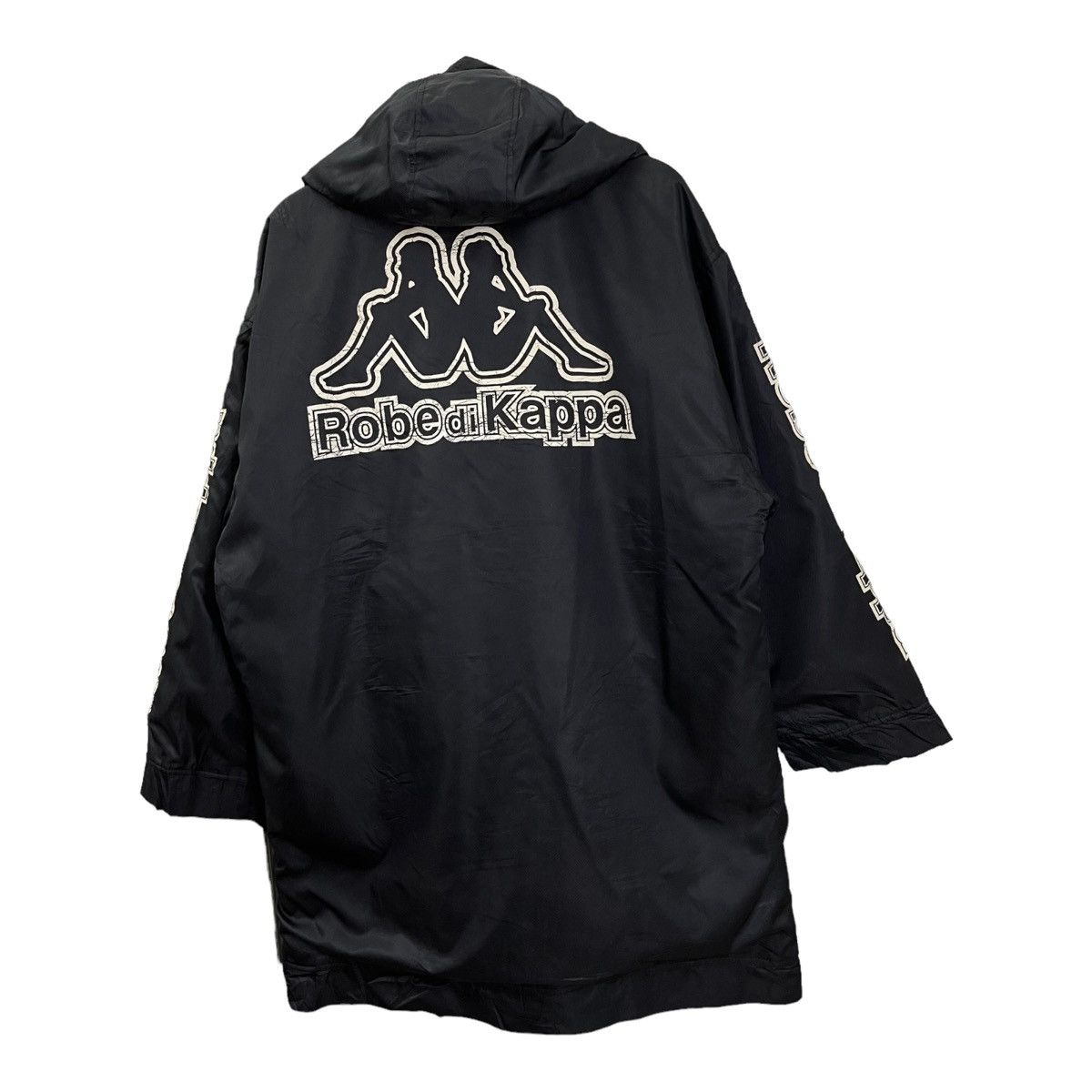 Kappa Vintage Robe di Kappa Big Logo Sherpa Lining Long Jacket Size US L / EU 52-54 / 3 - 3 Thumbnail