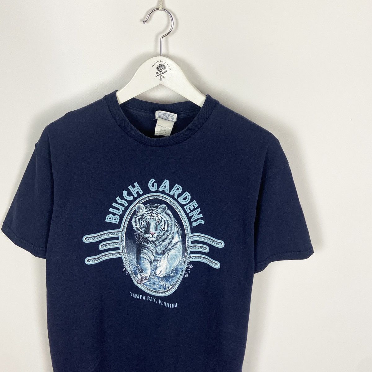 Vintage Vintage 90s Busch Garden Florida Bengal White Tiger tee rare Size US L / EU 52-54 / 3 - 2 Thumbnail