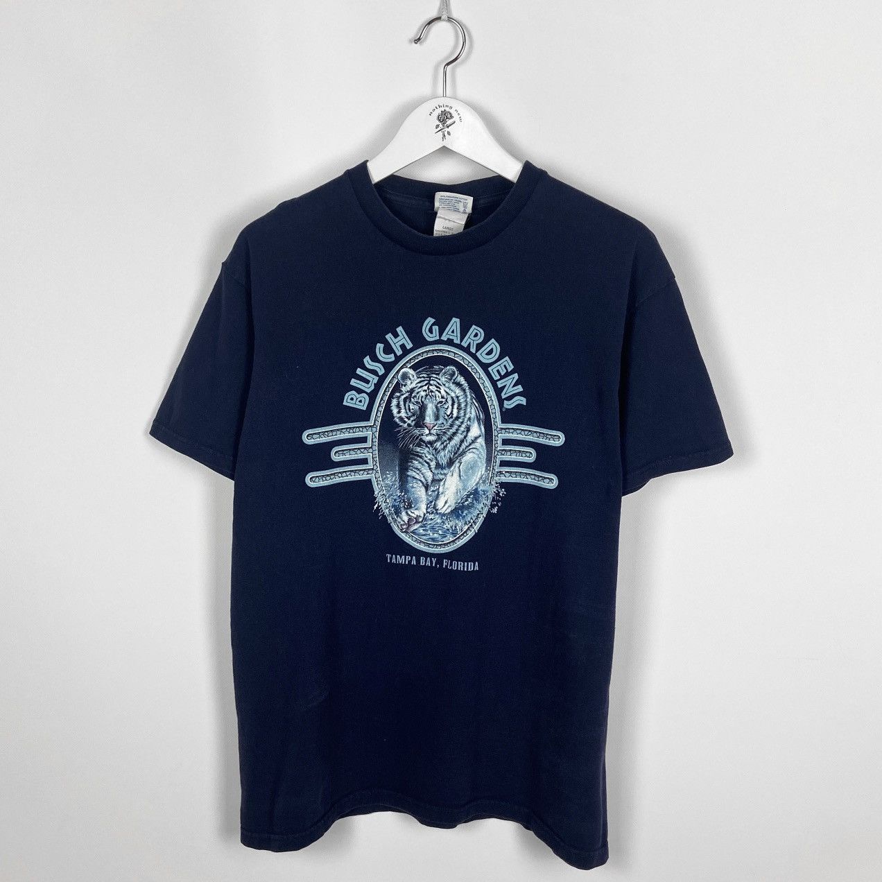 Vintage Vintage 90s Busch Garden Florida Bengal White Tiger tee rare Size US L / EU 52-54 / 3 - 1 Thumbnail