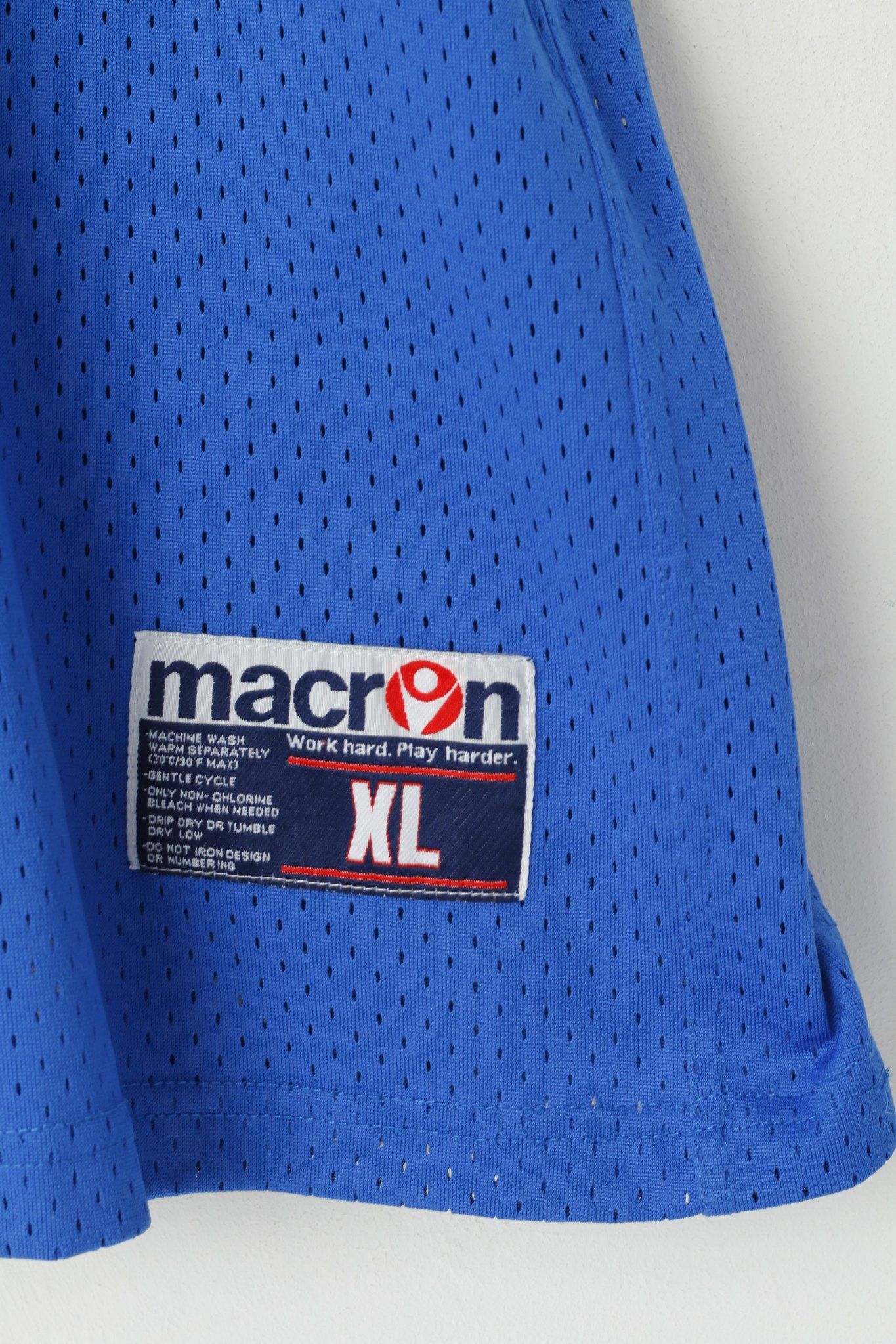 Macron Macron Men XL Sleeveless Blue Mesh V Neck Sport 5112 Size US XL / EU 56 / 4 - 3 Thumbnail