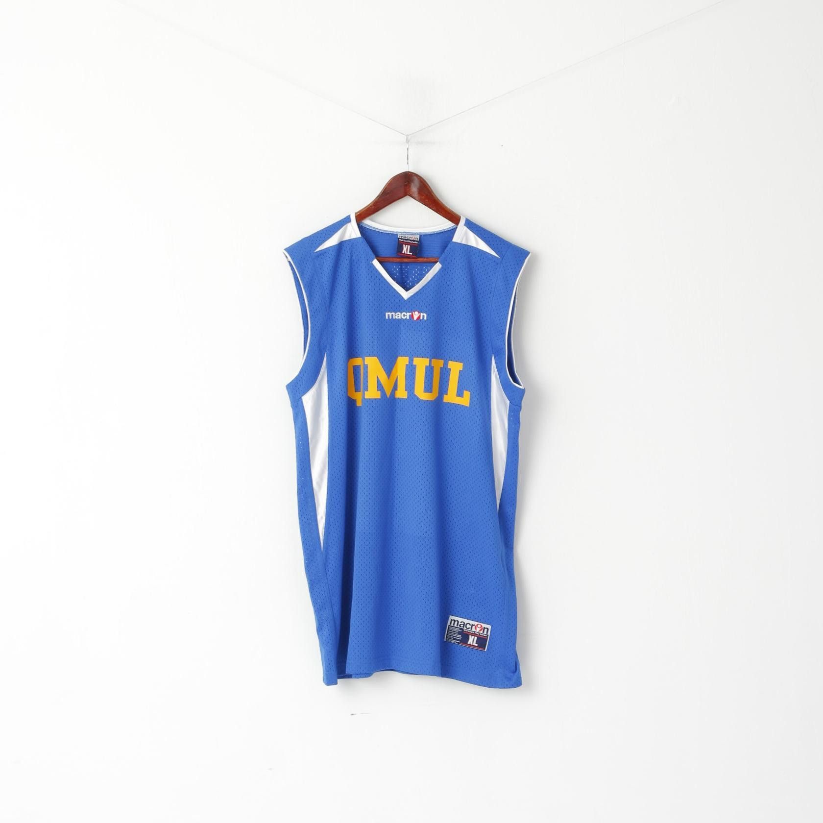 Macron Macron Men XL Sleeveless Blue Mesh V Neck Sport 5112 Size US XL / EU 56 / 4 - 1 Thumbnail