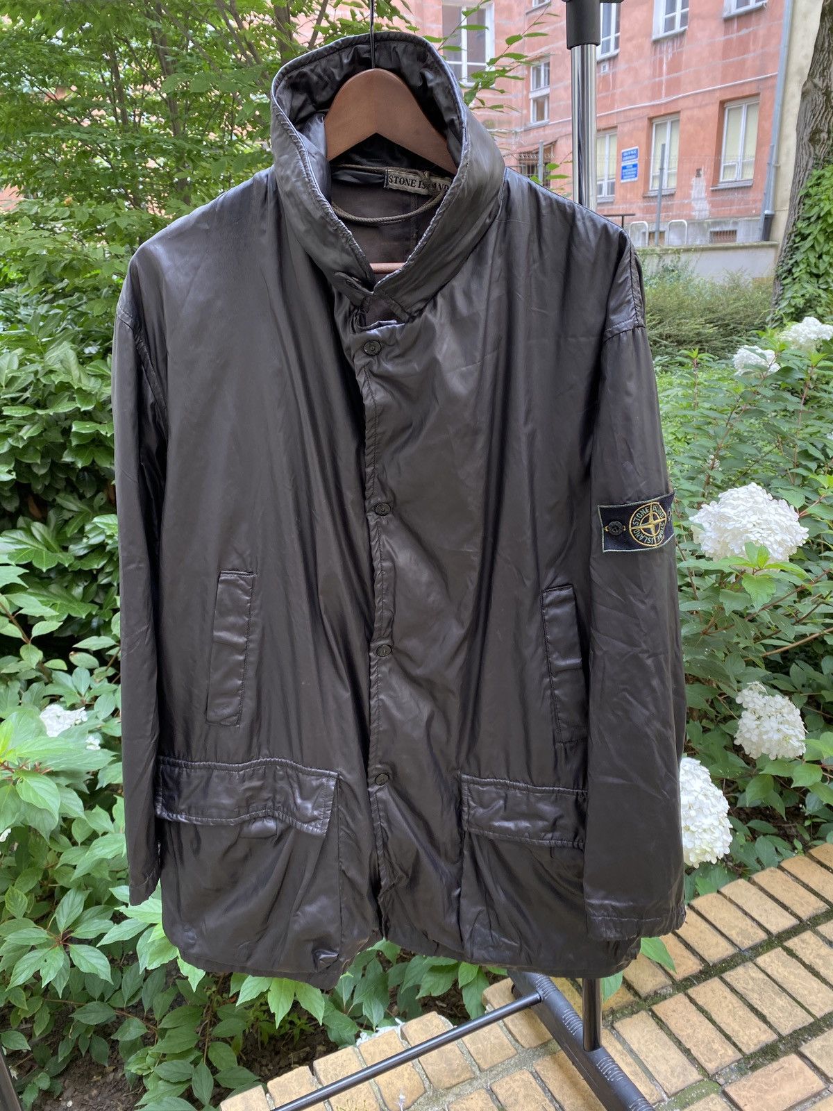 Veste Parka Stone Island Polaire Rasé Gommato 2009 - Taille L Gris - Vintage Parfait état