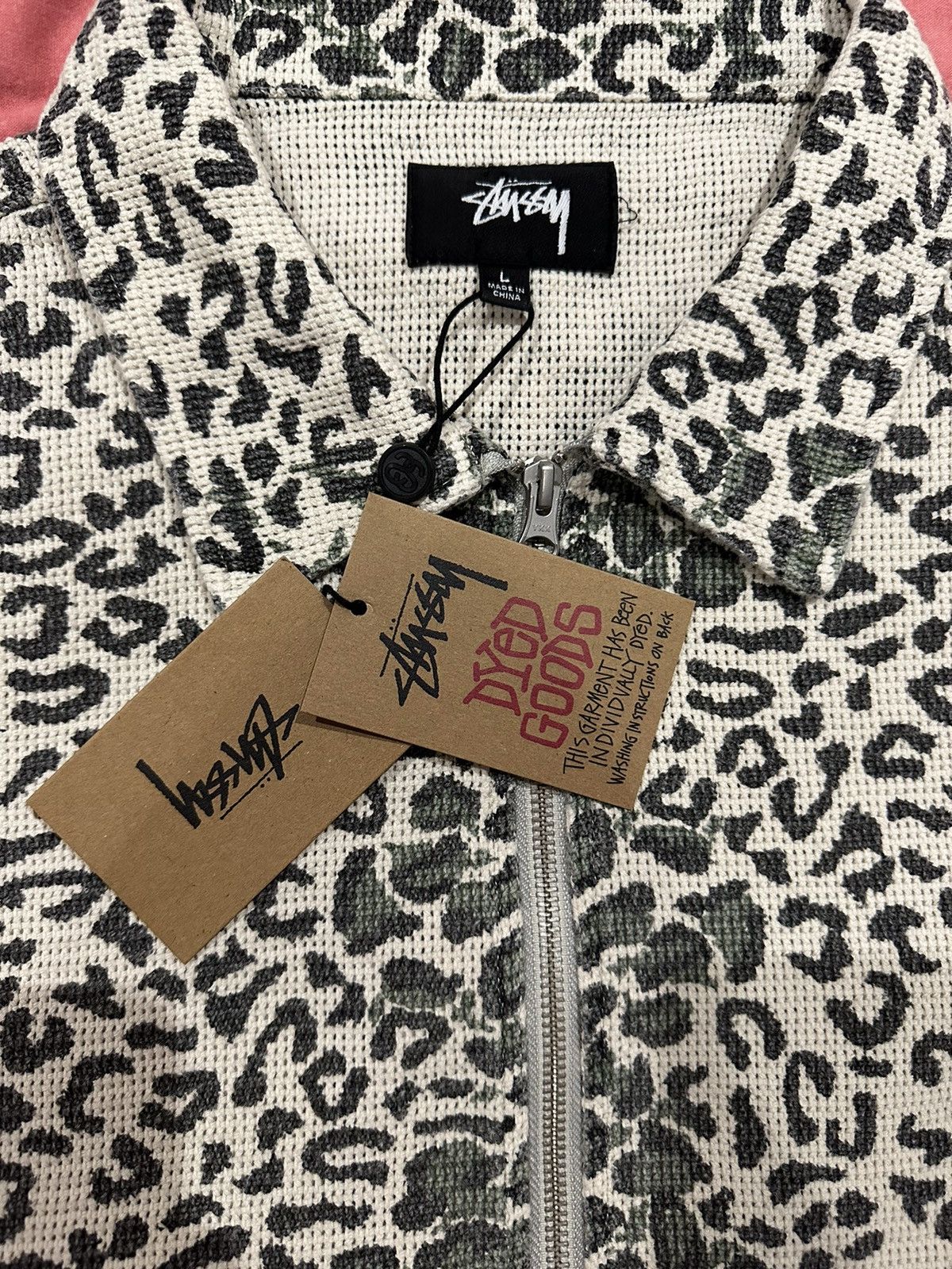 ジャケット・アウター Stussy Mesh Leopard Zip Up Jacket Leopard Mesh Zip Jacket – Premier