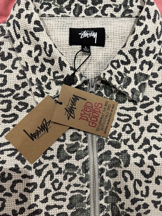 Stussy Stussy Leopard Mesh Zip Jacket Size L Brand new | Grailed