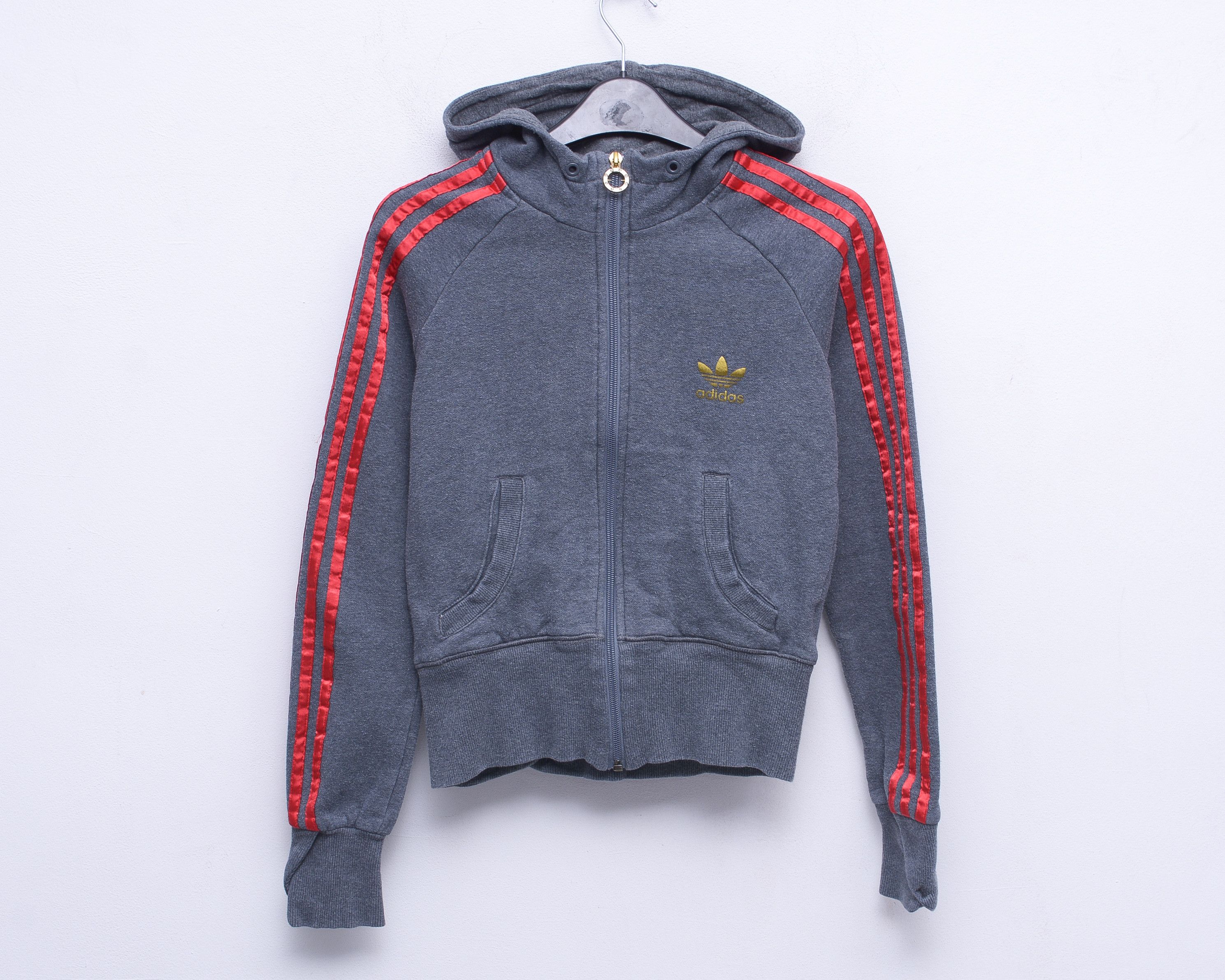 Adidas Women S Tracksuit EU 36 Jacket Jumper UK 8 Sweatshirt Grey Size S / US 4 / IT 40 - 1 Thumbnail