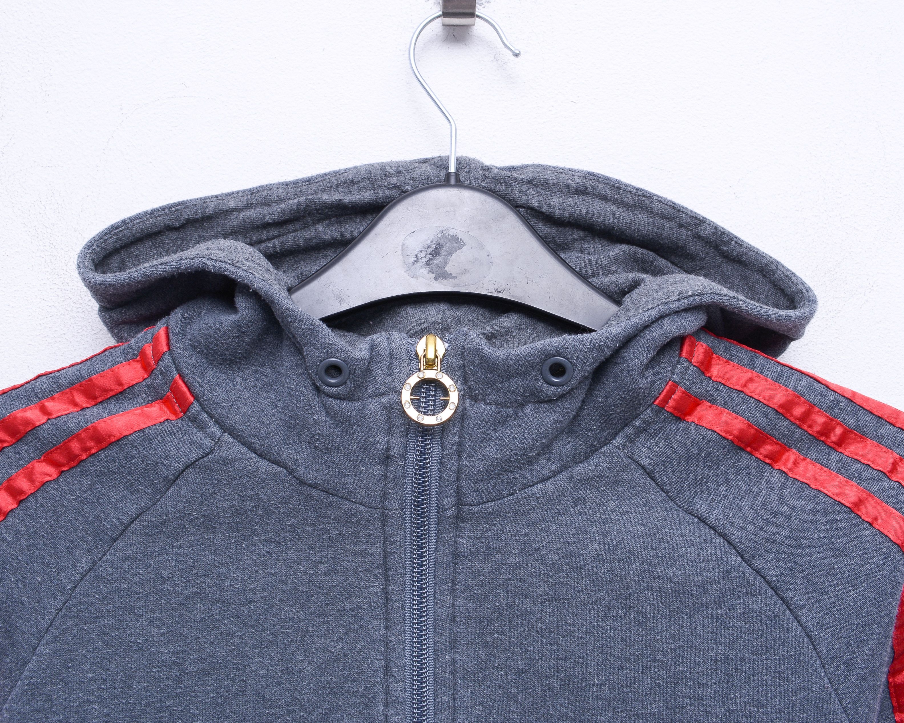 Adidas Women S Tracksuit EU 36 Jacket Jumper UK 8 Sweatshirt Grey Size S / US 4 / IT 40 - 2 Thumbnail