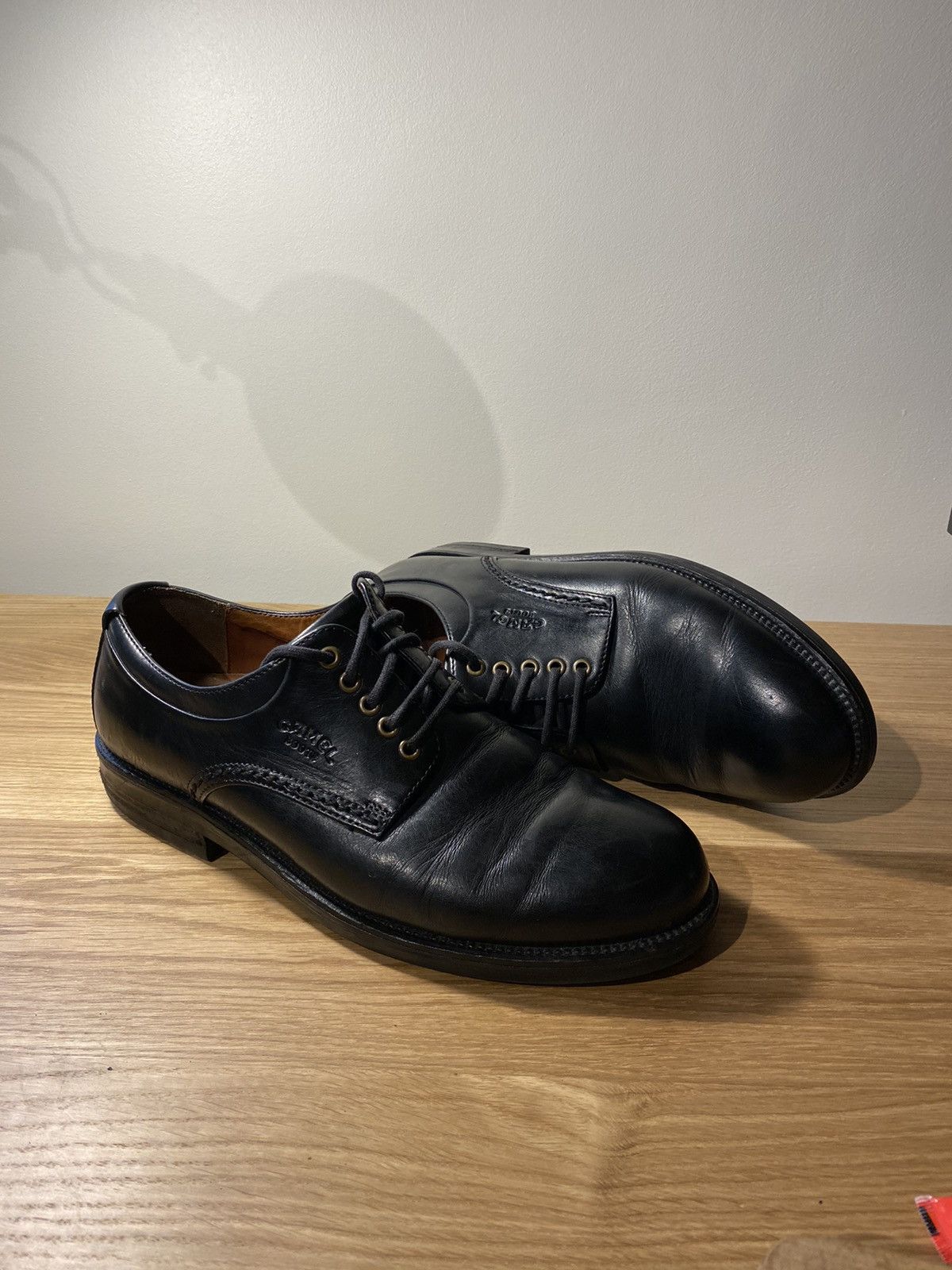 Camel  Vintage Camel boots cigarettes brand black leather dress shoe |  Grailed