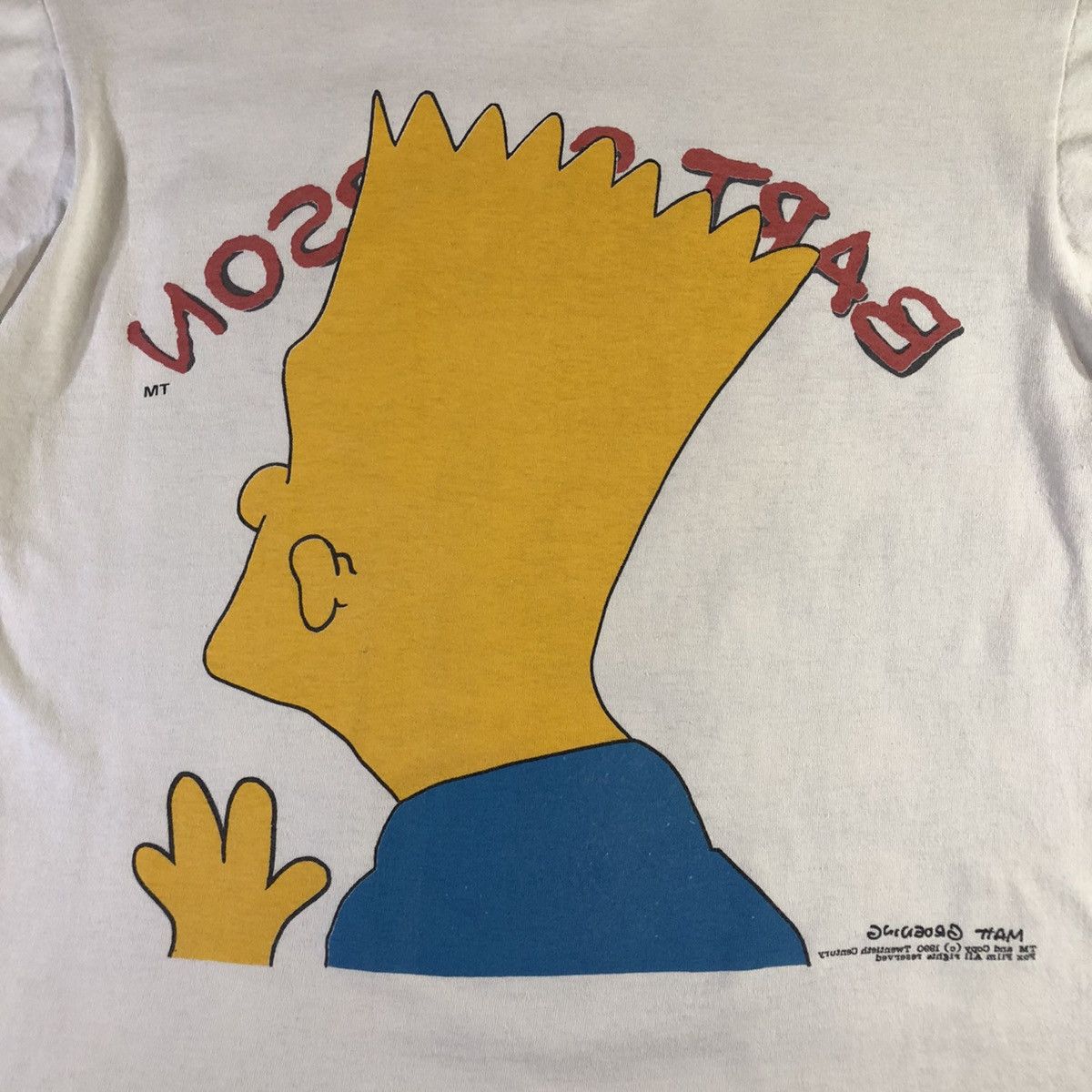 The Simpsons × Vintage Bart Simpson 1990 Big Print Mirror Vintage L/S T Shirt Size US L / EU 52-54 / 3 - 6 Thumbnail