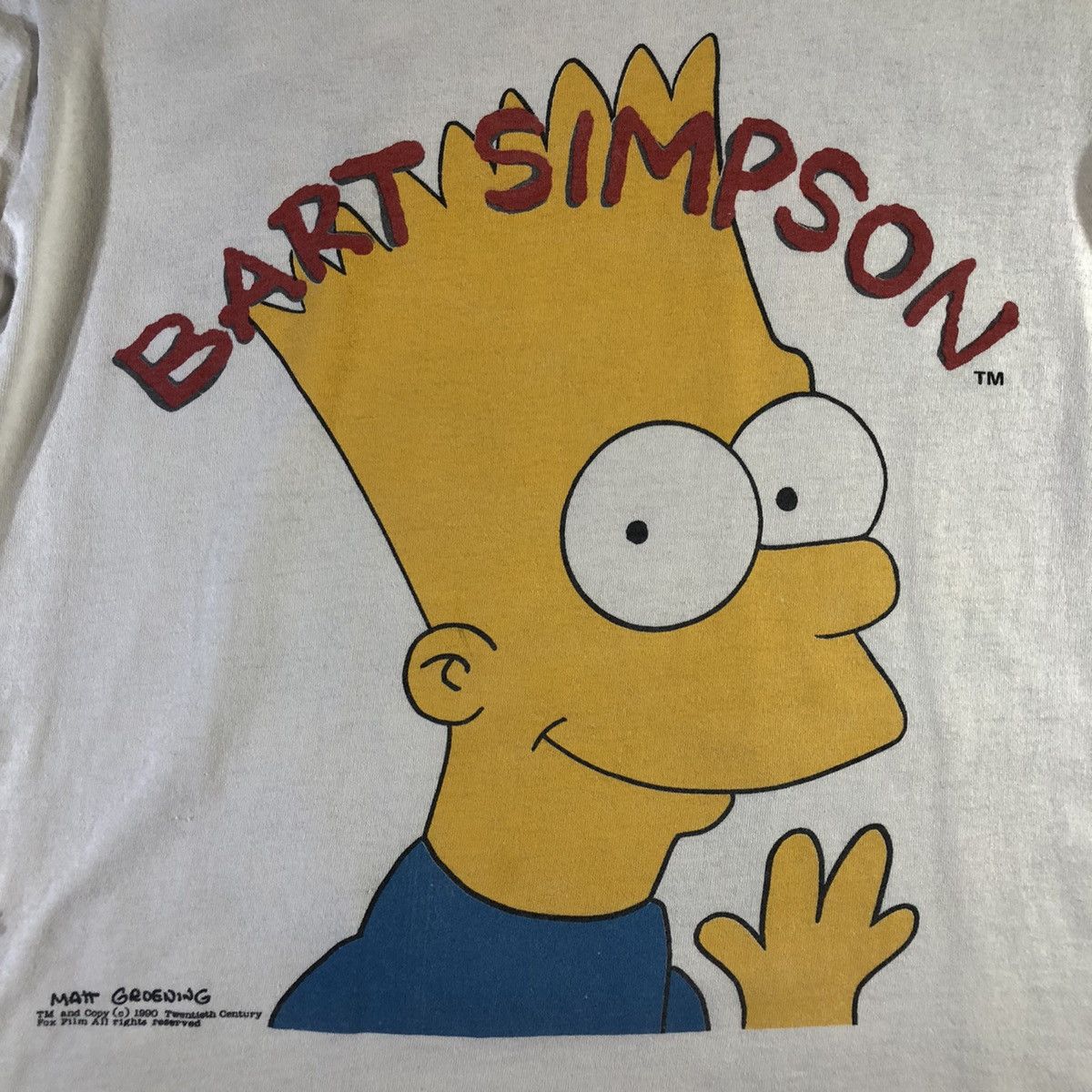The Simpsons × Vintage Bart Simpson 1990 Big Print Mirror Vintage L/S T Shirt Size US L / EU 52-54 / 3 - 4 Thumbnail