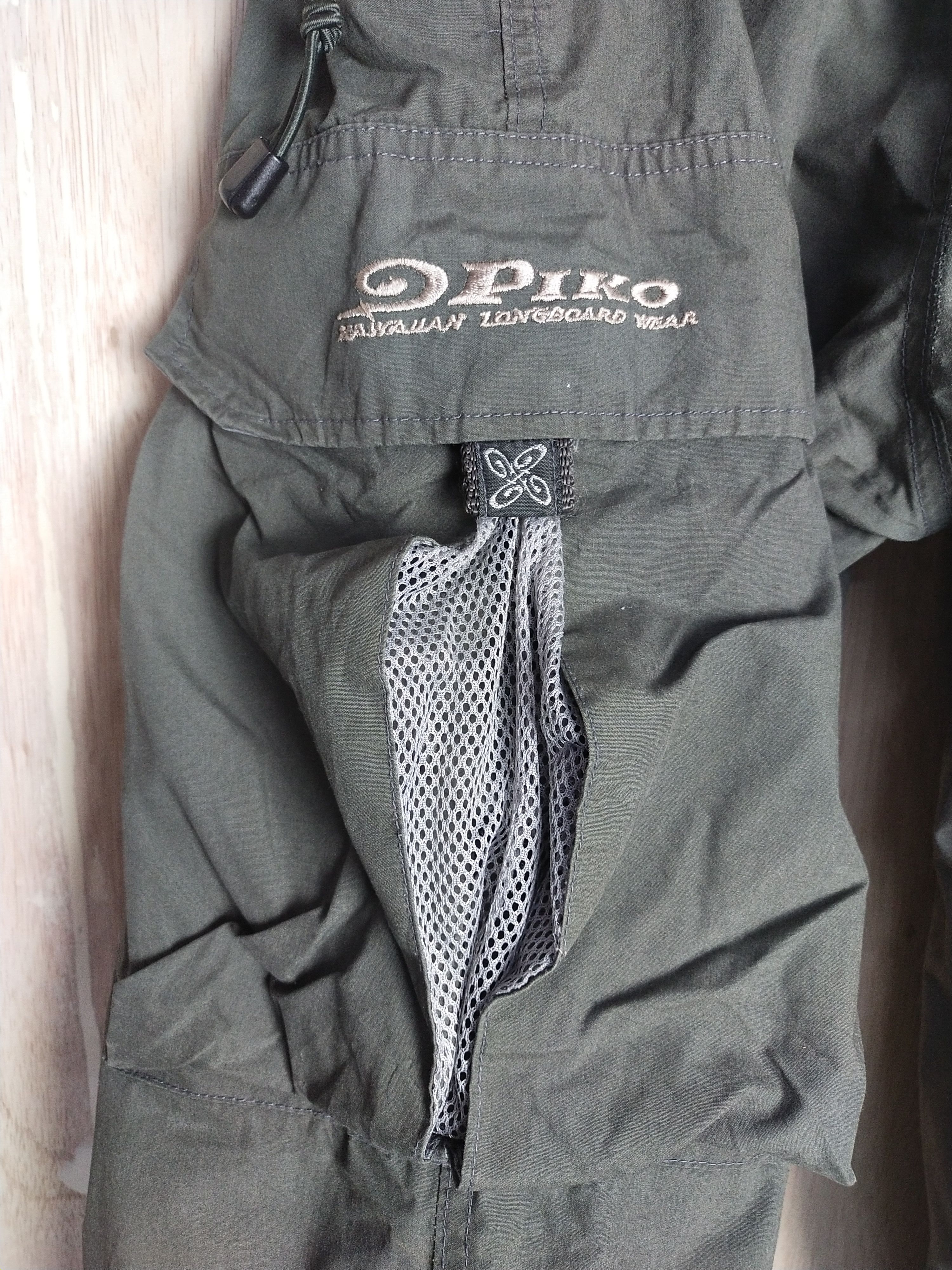Japanese Brand DL PIKO multipocket hiking tactical Green Cargo Pants #2864 Size US 35 - 15 Thumbnail