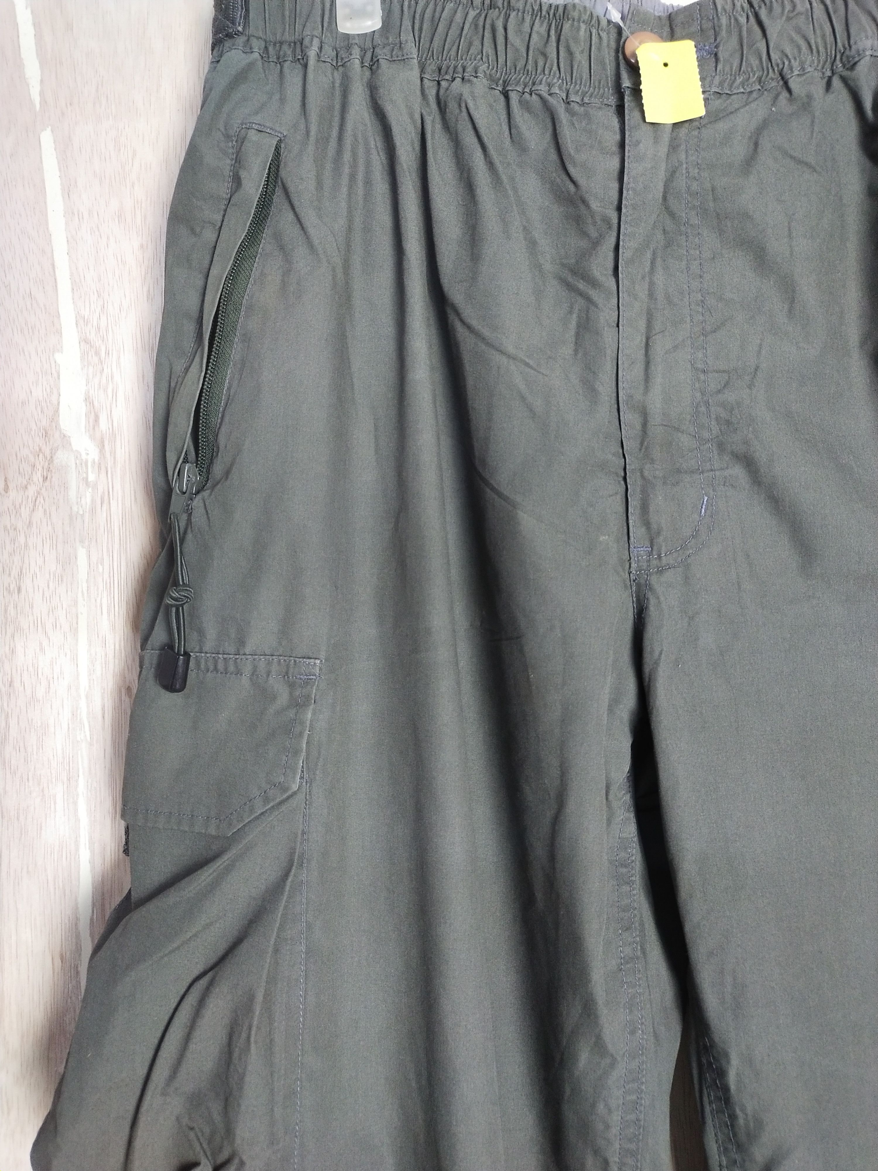 Japanese Brand DL PIKO multipocket hiking tactical Green Cargo Pants #2864 Size US 35 - 4 Thumbnail