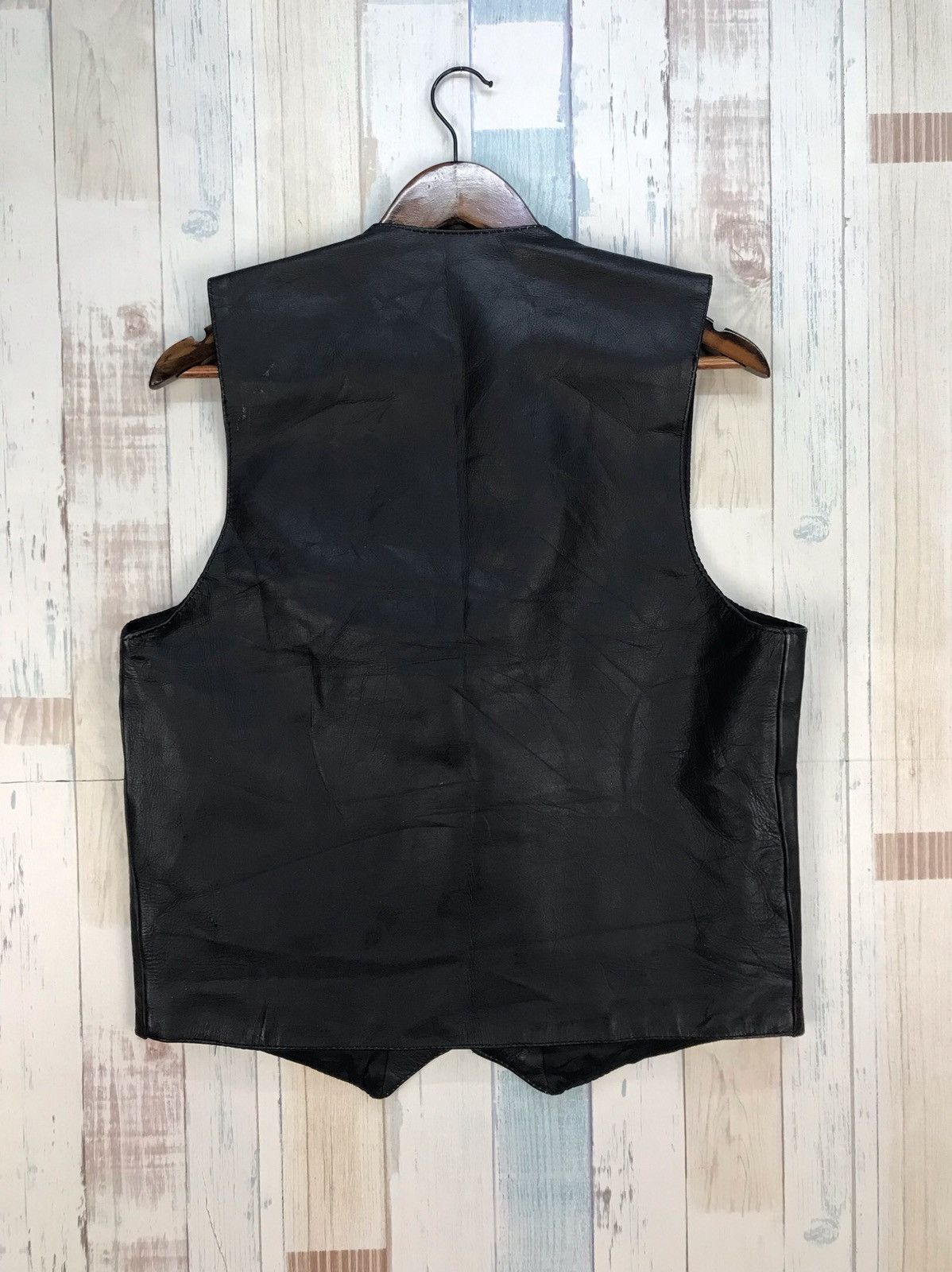 Genuine Leather × Vintage Vintage Leather Vest Size US L / EU 52-54 / 3 - 2 Thumbnail
