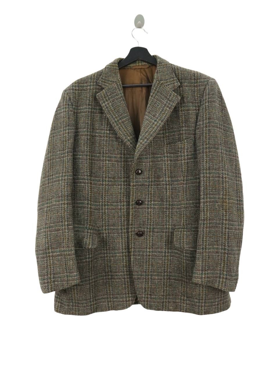 Vtg. Harris Tweed Dunn & Co Wool Handwoven Blazer Coat