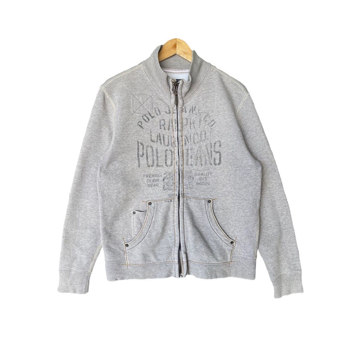 Polo Ralph Lauren × Ralph Lauren Ralph Lauren Polo Jeans Zip Up Sweater Size US L / EU 52-54 / 3 - 1 Thumbnail