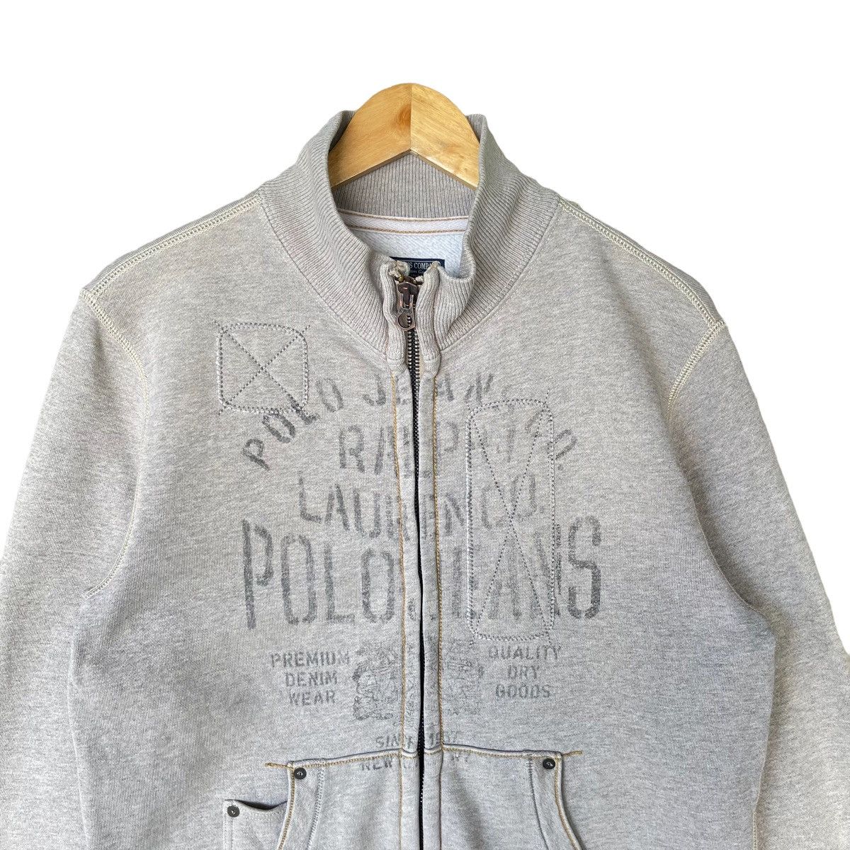 Polo Ralph Lauren × Ralph Lauren Ralph Lauren Polo Jeans Zip Up Sweater Size US L / EU 52-54 / 3 - 2 Thumbnail
