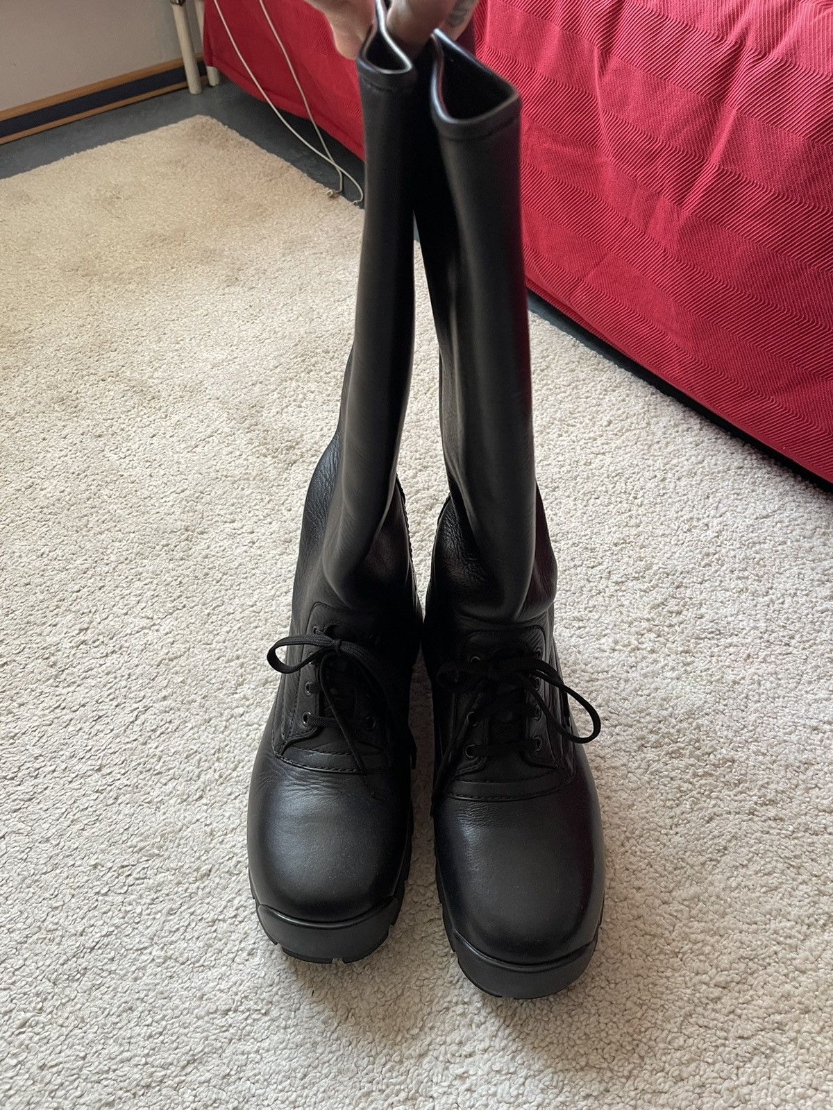 Jil Sander Leather Knee High Boots Size US 11 / EU 44 - 2 Thumbnail