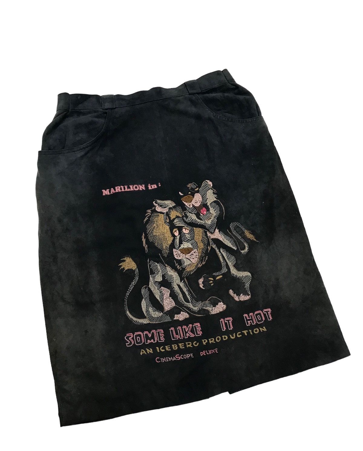 Iceberg Vintage Iceberg Pelle Leather Embroidery Logo Skirt Size 28" / US 6 / IT 42 - 3 Thumbnail