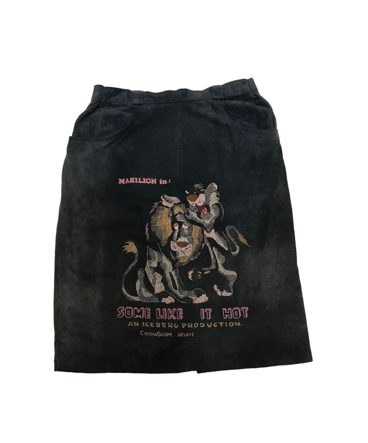 Iceberg Vintage Iceberg Pelle Leather Embroidery Logo Skirt Size 28" / US 6 / IT 42 - 1 Thumbnail