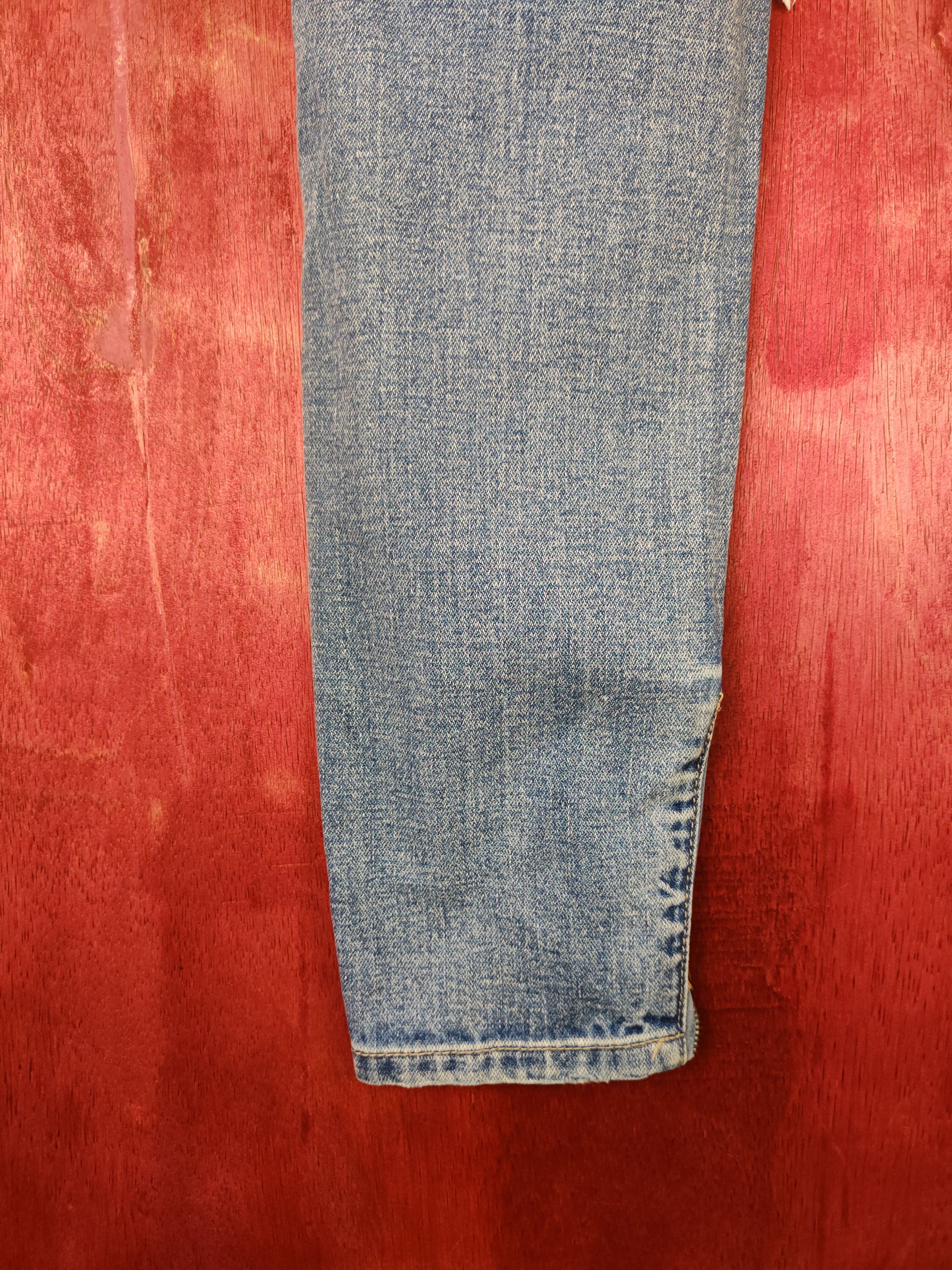 Japanese Brand Emoda Blue Denim Ripped Distressed Denim#5963 Size 30" / US 8 / IT 44 - 10 Thumbnail