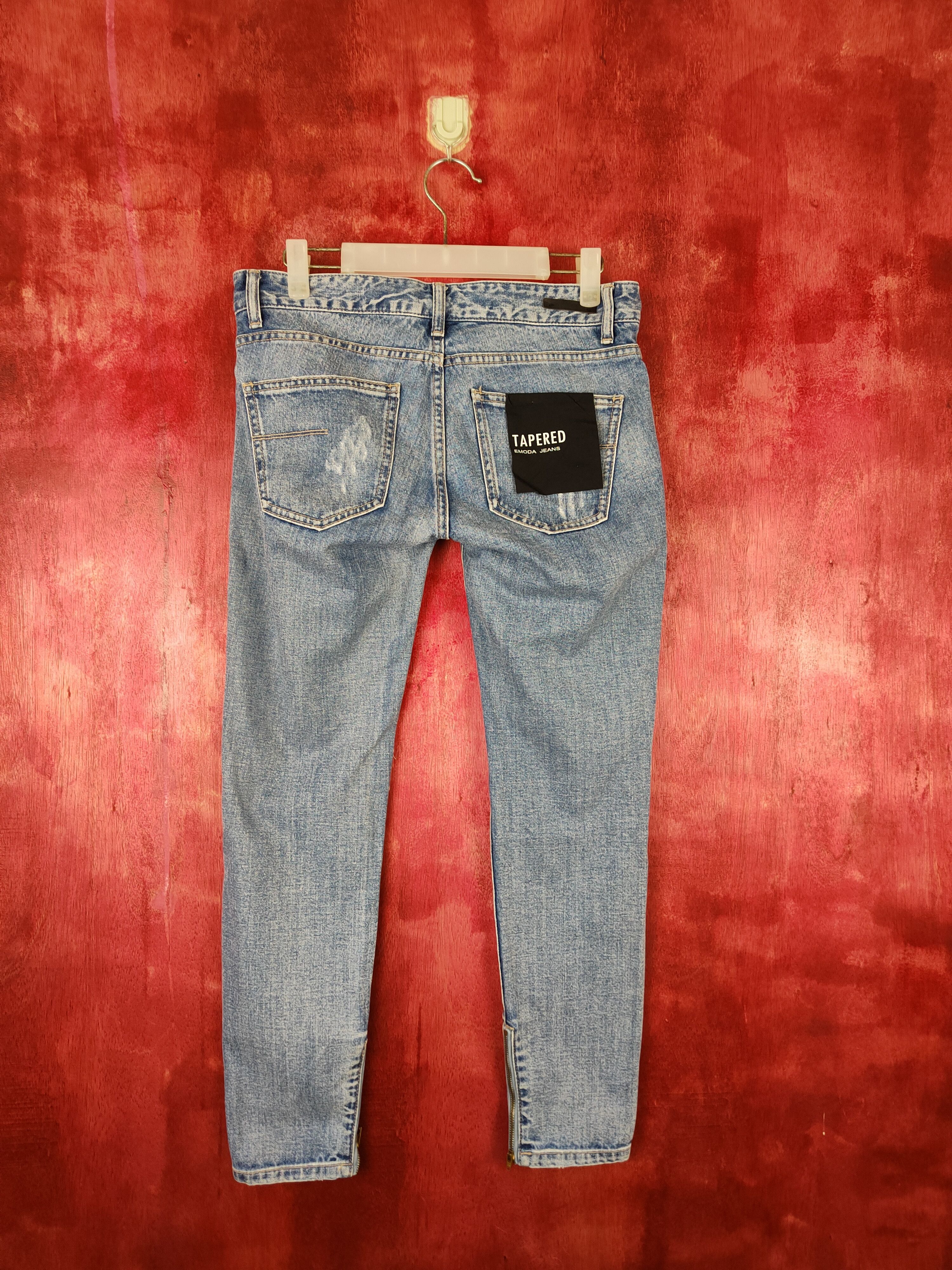 Japanese Brand Emoda Blue Denim Ripped Distressed Denim#5963 Size 30" / US 8 / IT 44 - 7 Thumbnail