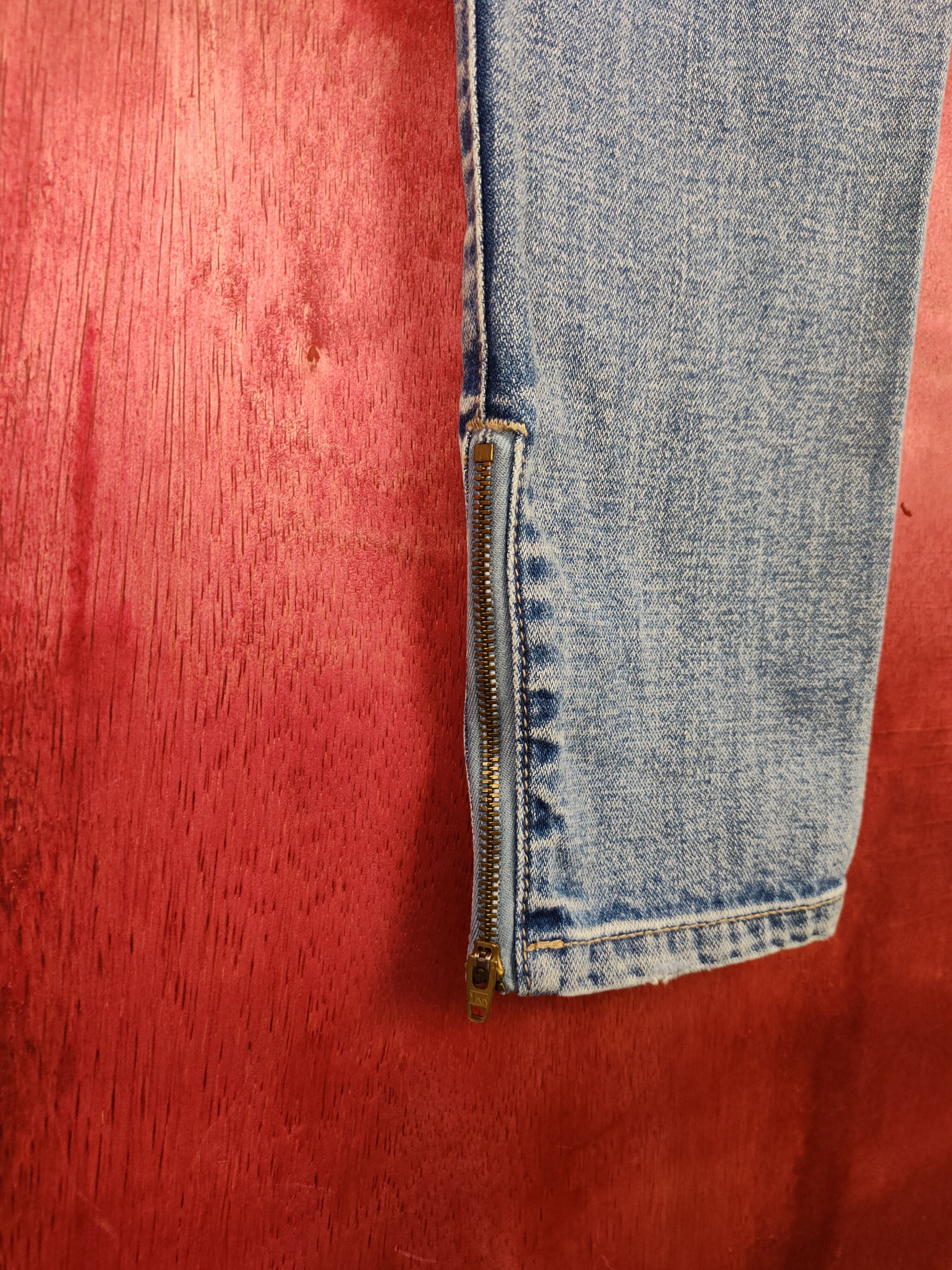 Japanese Brand Emoda Blue Denim Ripped Distressed Denim#5963 Size 30" / US 8 / IT 44 - 12 Thumbnail
