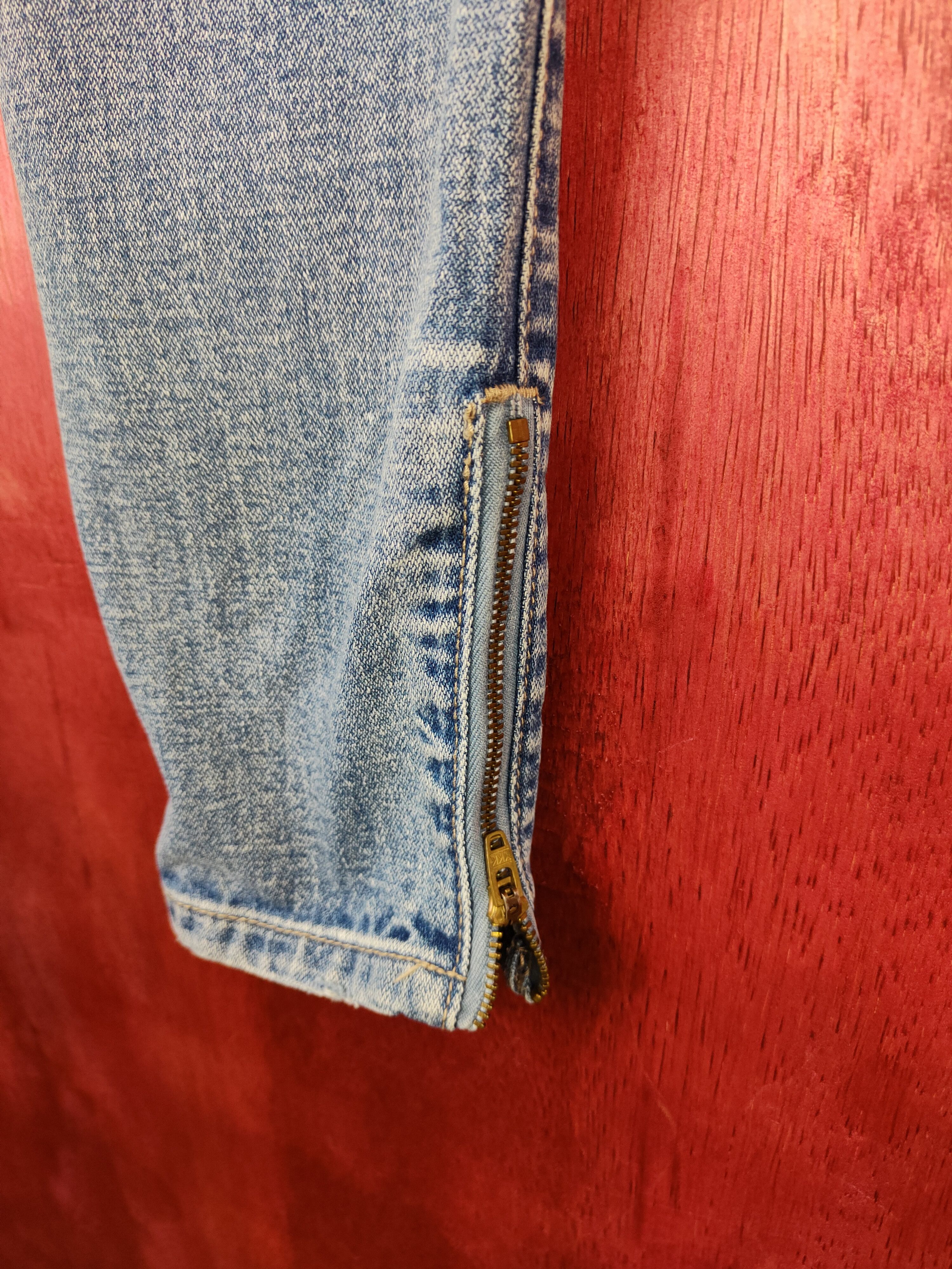 Japanese Brand Emoda Blue Denim Ripped Distressed Denim#5963 Size 30" / US 8 / IT 44 - 9 Thumbnail