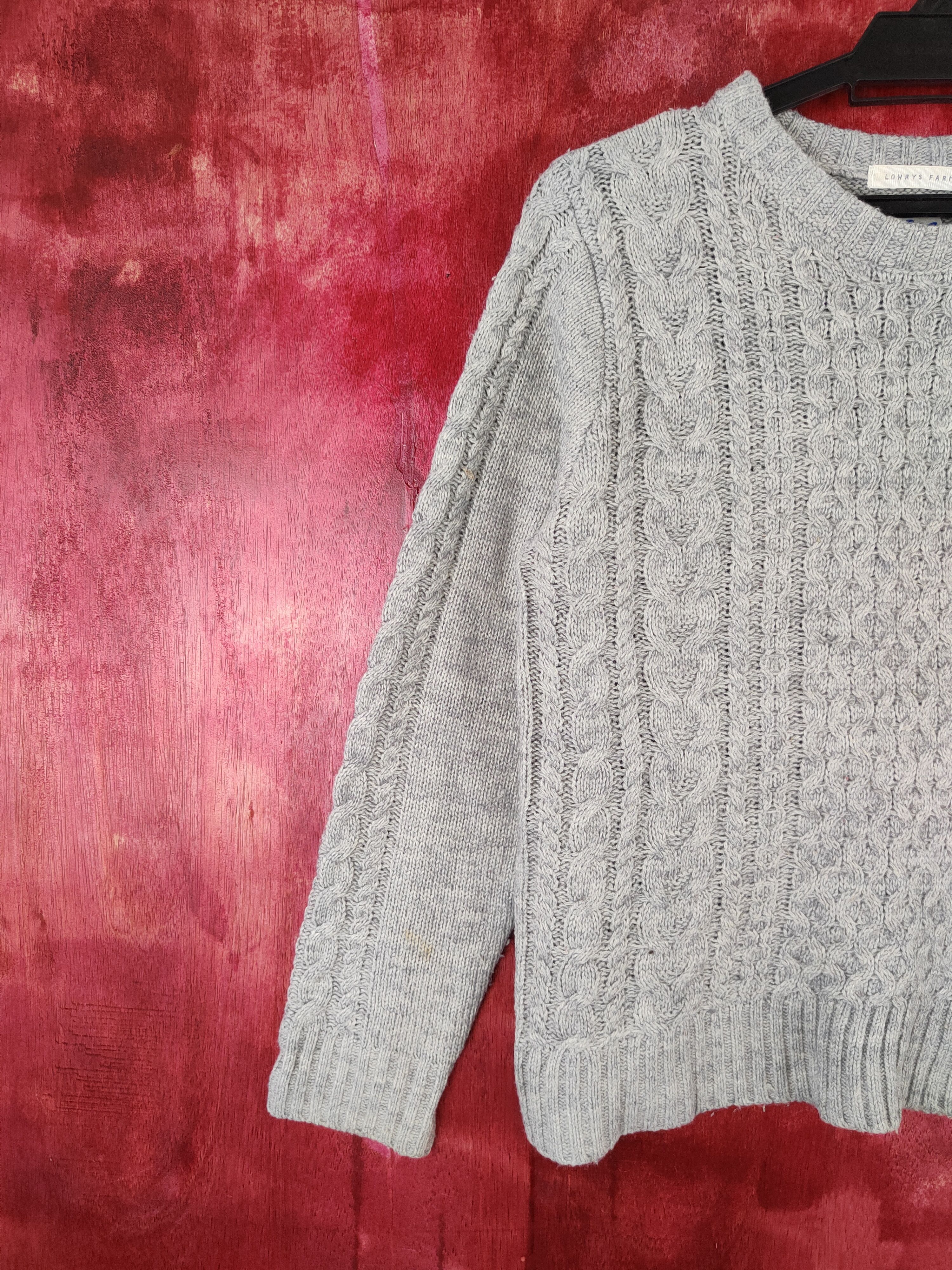 Aran Isles Knitwear × Japanese Brand × LOWRYS FARM Lowrys Farm japan cable aran isle Knitwear Sweater #5937 Size S / US 4 / IT 40 - 3 Thumbnail