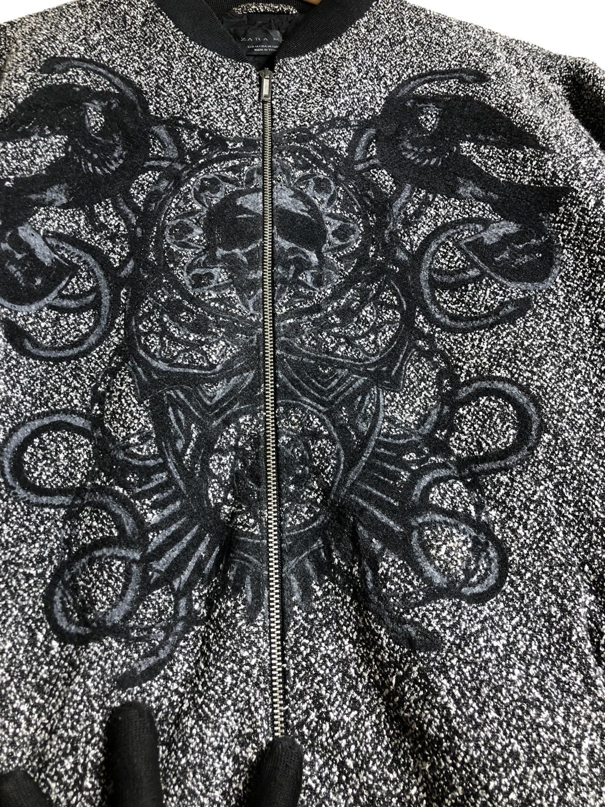 Designer × Zara Zara skull wool zipper jacket Size US M / EU 48-50 / 2 - 6 Thumbnail