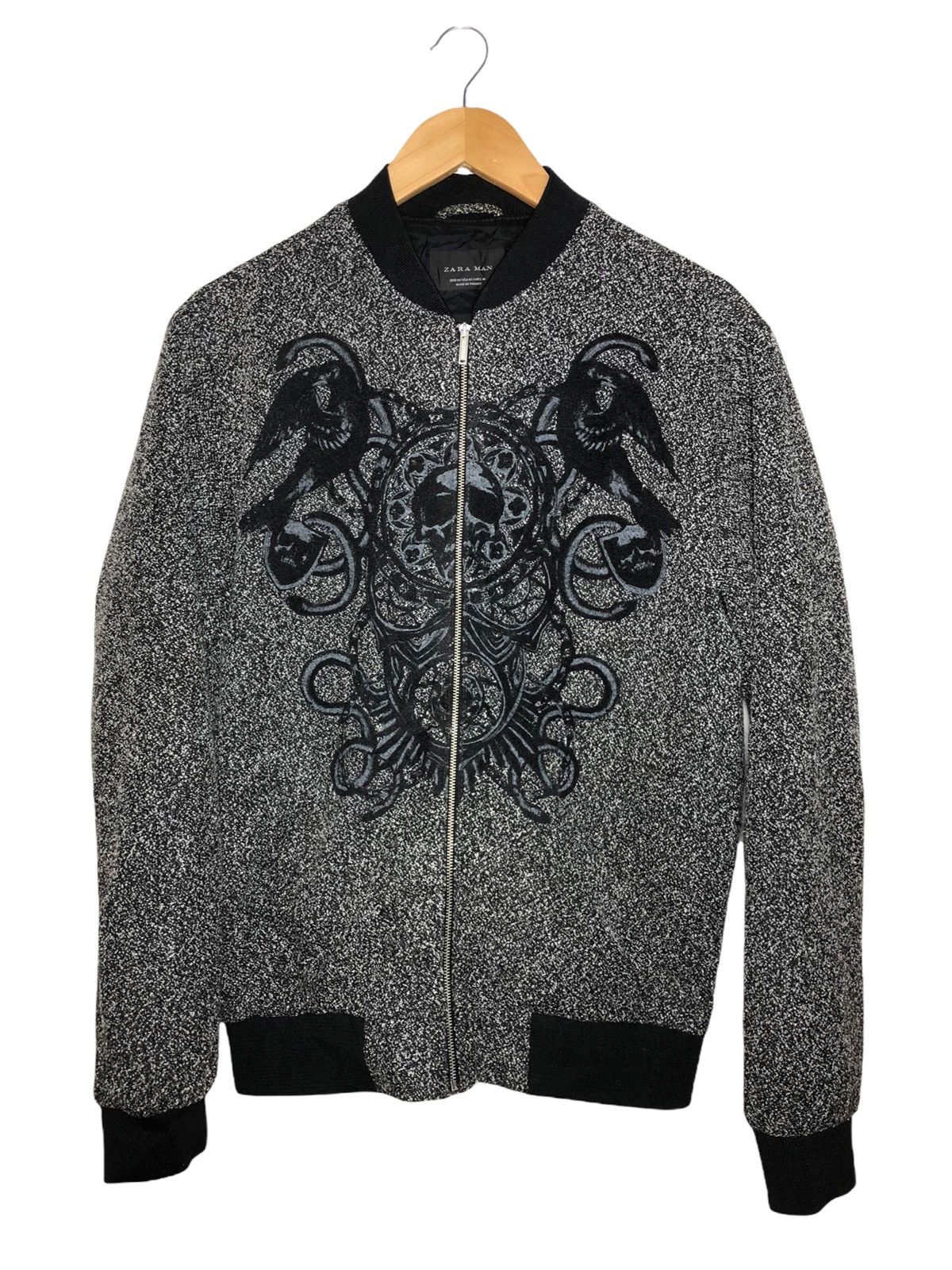 Designer × Zara Zara skull wool zipper jacket Size US M / EU 48-50 / 2 - 1 Thumbnail