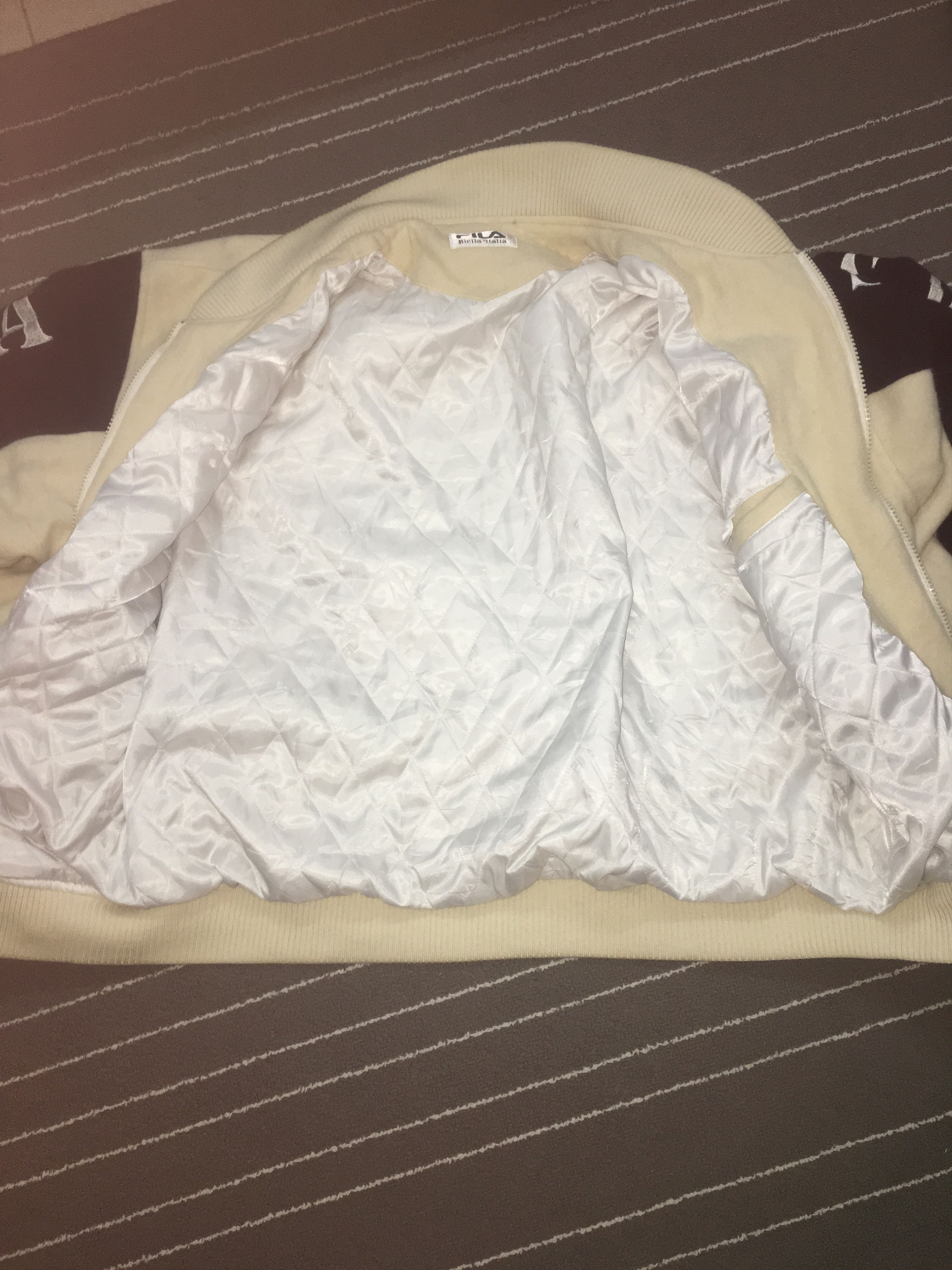 Fila × Vintage Vintage 90s Fila Biela Italia Zipper varsity Jacket Size US L / EU 52-54 / 3 - 8 Thumbnail