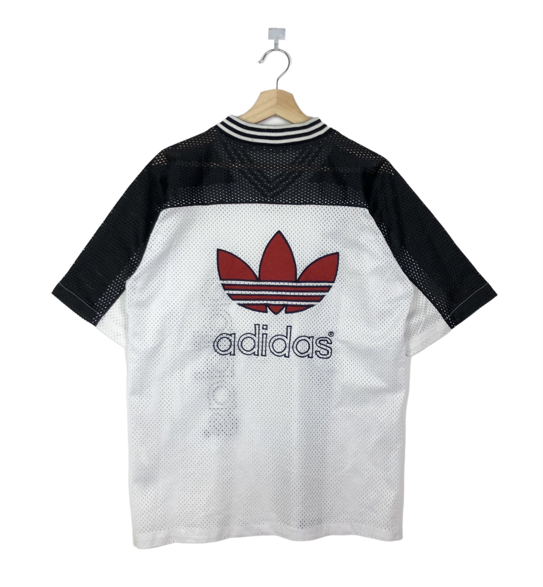 Adidas VINTAGE 90’S ADIDAS MESH JERSEY BIG LOGO Size US L / EU 52-54 / 3 - 1 Thumbnail
