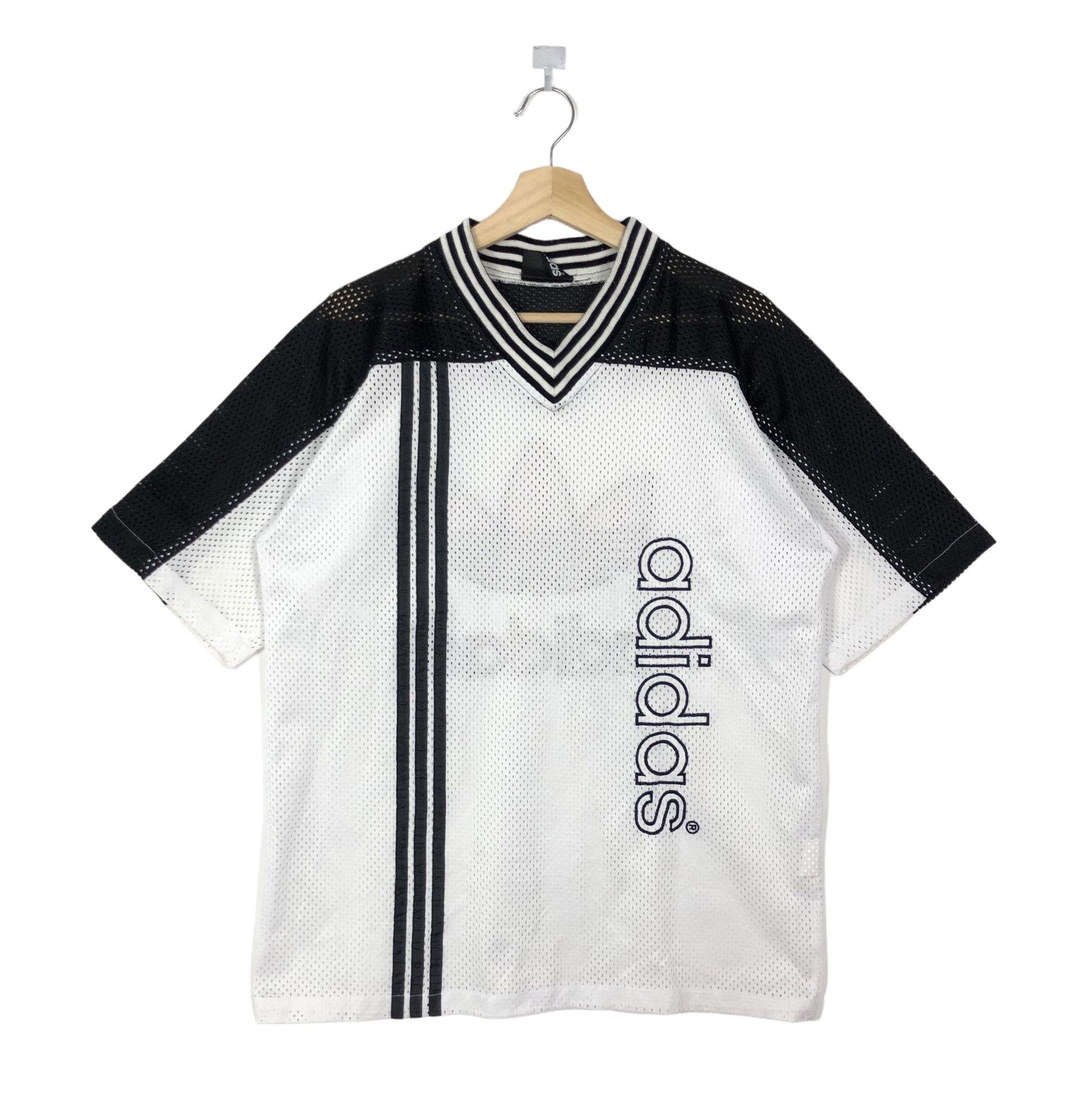 Adidas VINTAGE 90’S ADIDAS MESH JERSEY BIG LOGO Size US L / EU 52-54 / 3 - 2 Thumbnail