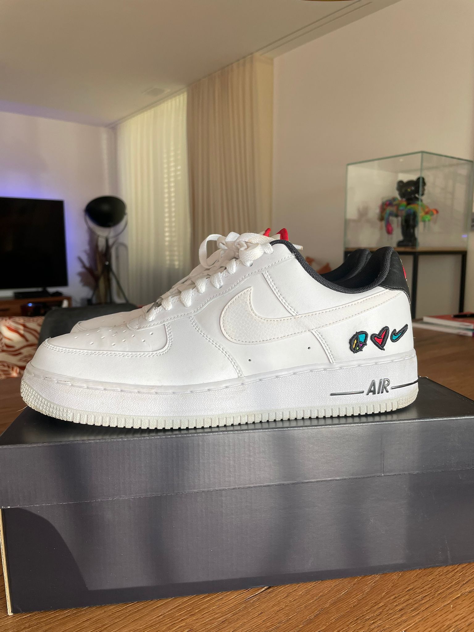 Nike AirForce 1 Low LV8 Peace, Love, Swoosh Size US 12 / EU 45 - 1 Thumbnail