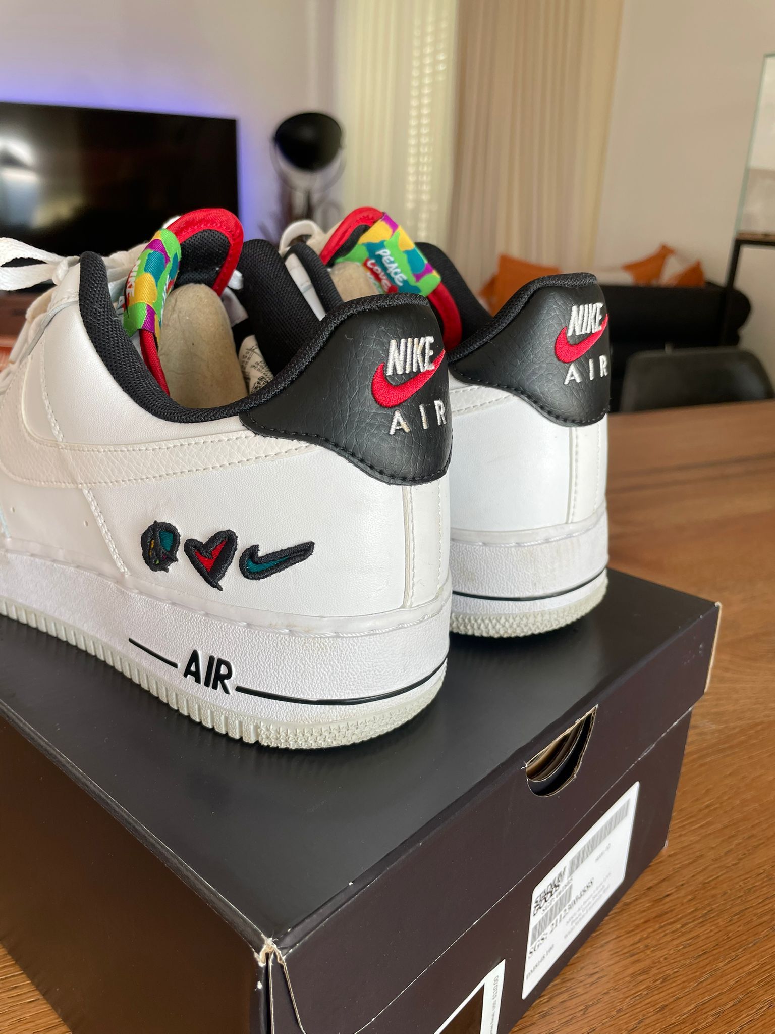 Nike AirForce 1 Low LV8 Peace, Love, Swoosh Size US 12 / EU 45 - 4 Thumbnail
