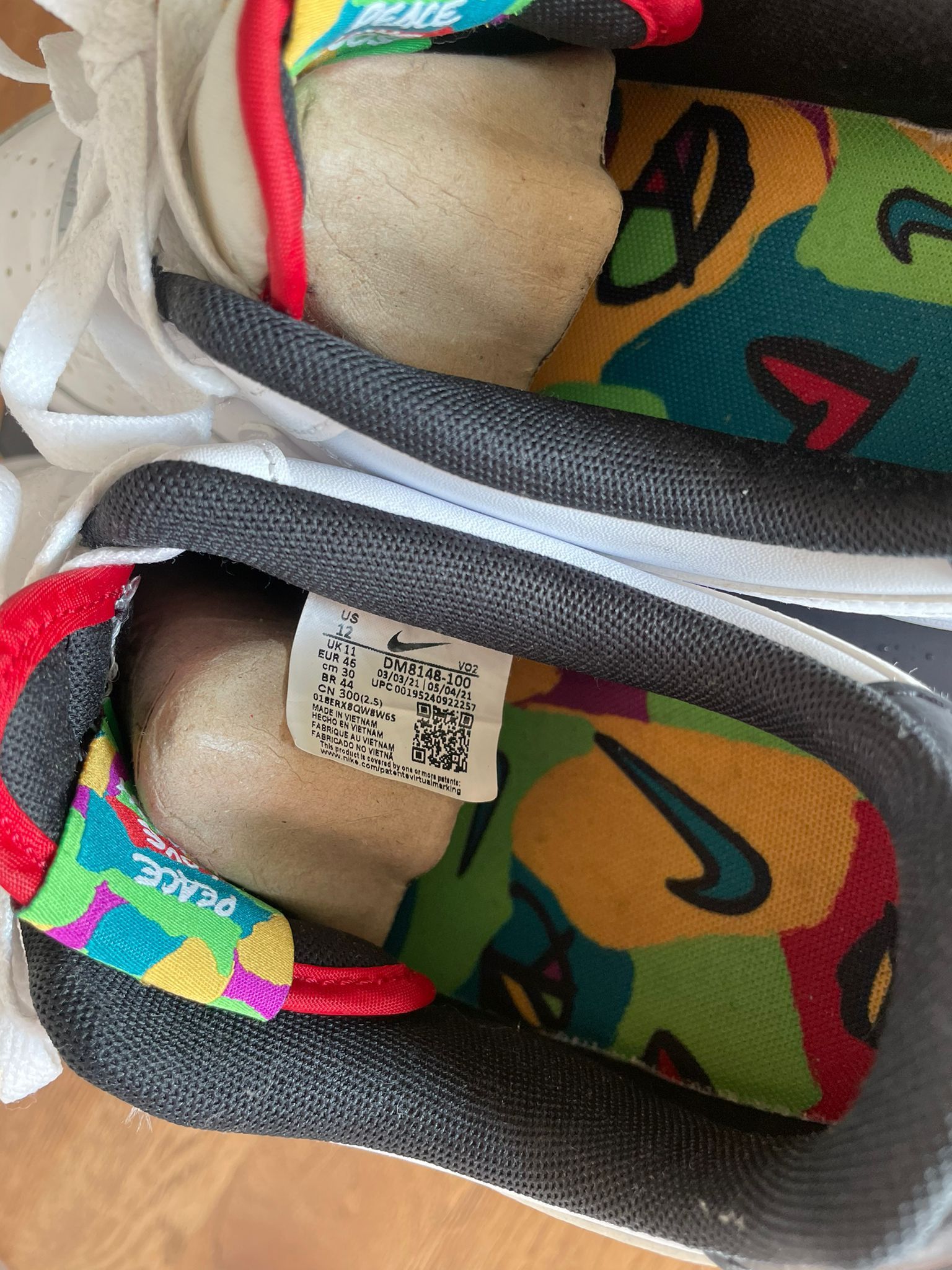 Nike AirForce 1 Low LV8 Peace, Love, Swoosh Size US 12 / EU 45 - 5 Thumbnail