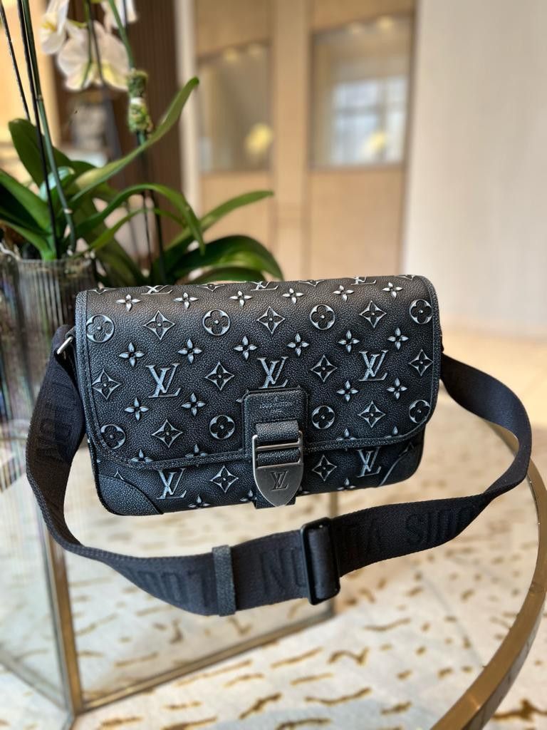 Louis Vuitton Archy Messenger MM Shoulder Bag in Grey in 2023