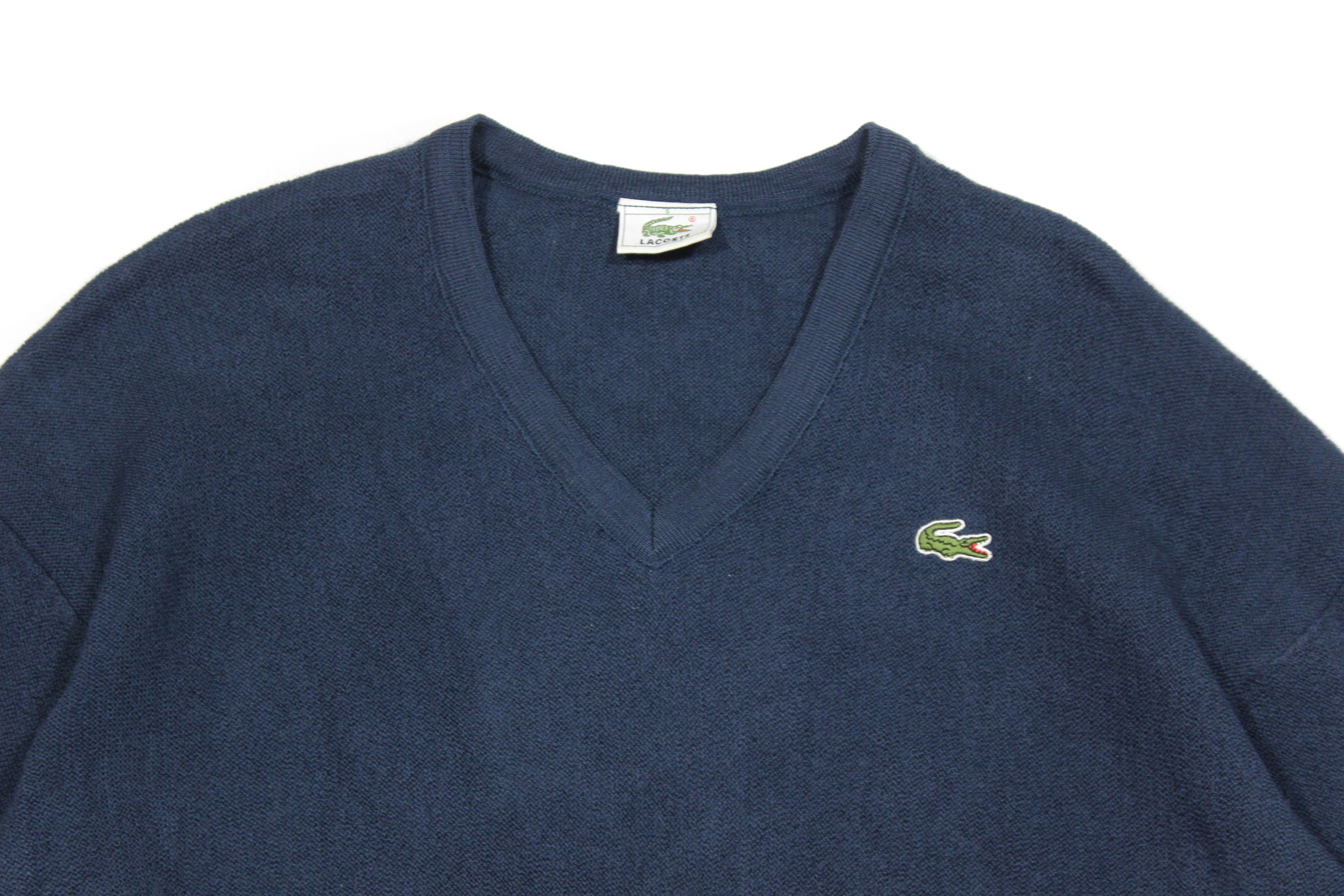 Lacoste 90S Logo Wool Knit Vintage Size US L / EU 52-54 / 3 - 3 Thumbnail
