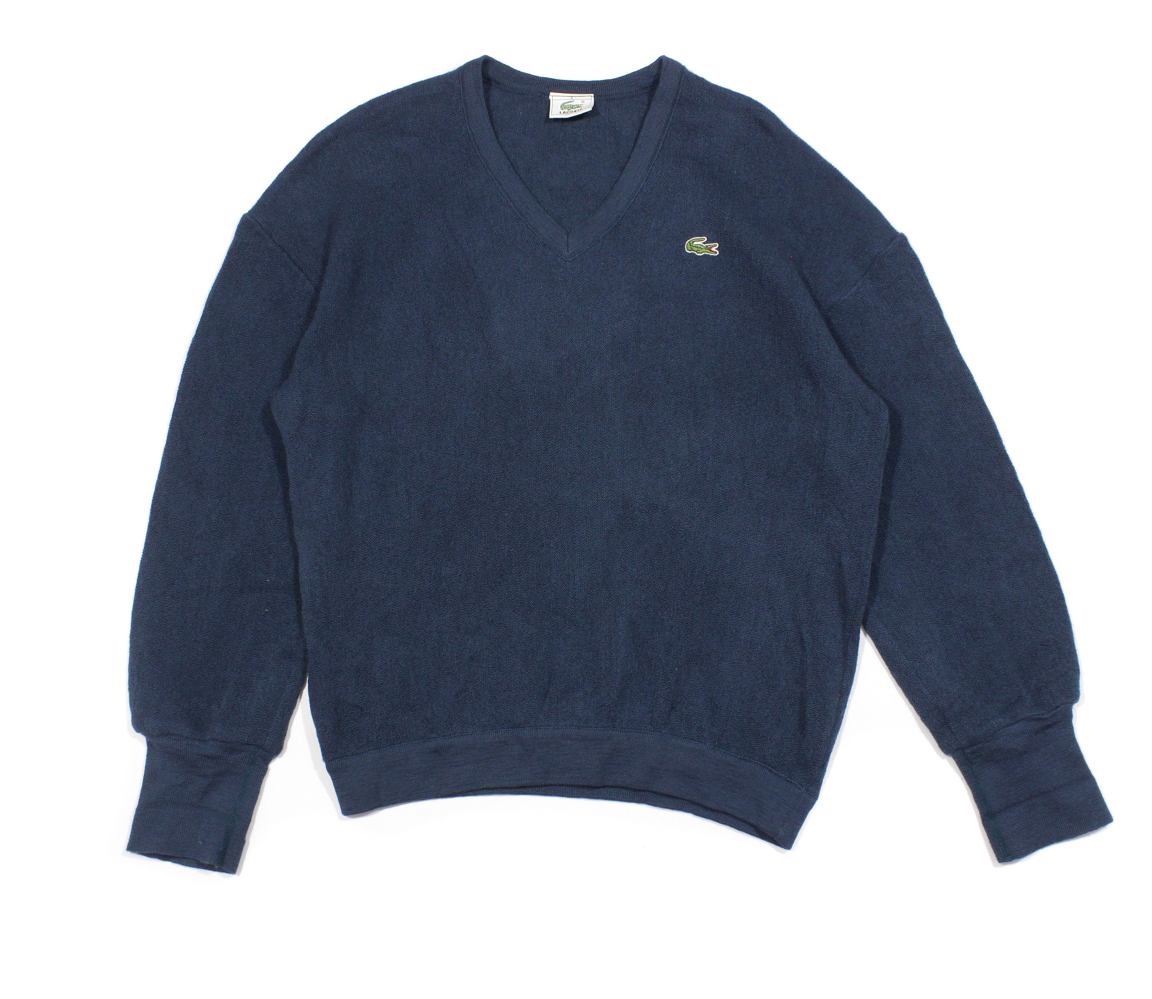 Lacoste 90S Logo Wool Knit Vintage Size US L / EU 52-54 / 3 - 1 Thumbnail