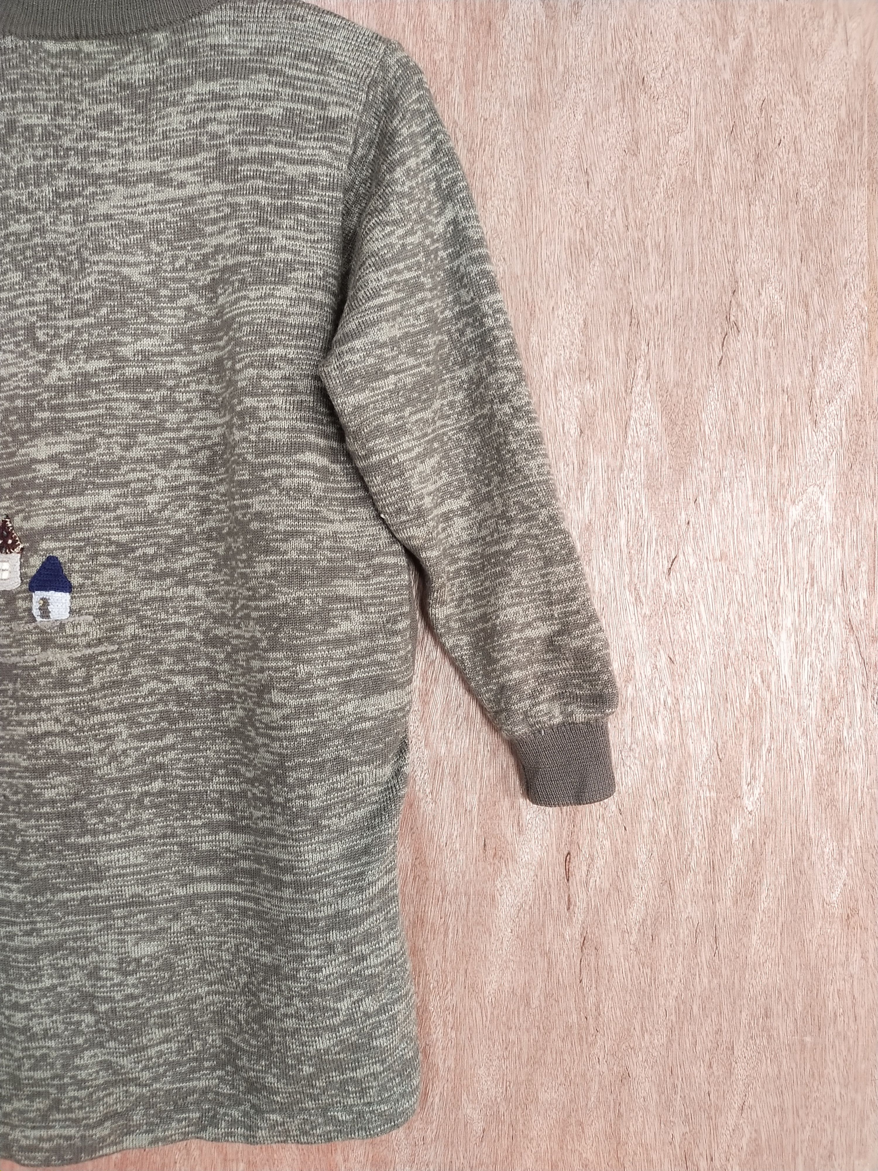 Japanese Brand × Vintage Creor brown knitwear art vintage cardigan #S165 Size US M / EU 48-50 / 2 - 10 Thumbnail