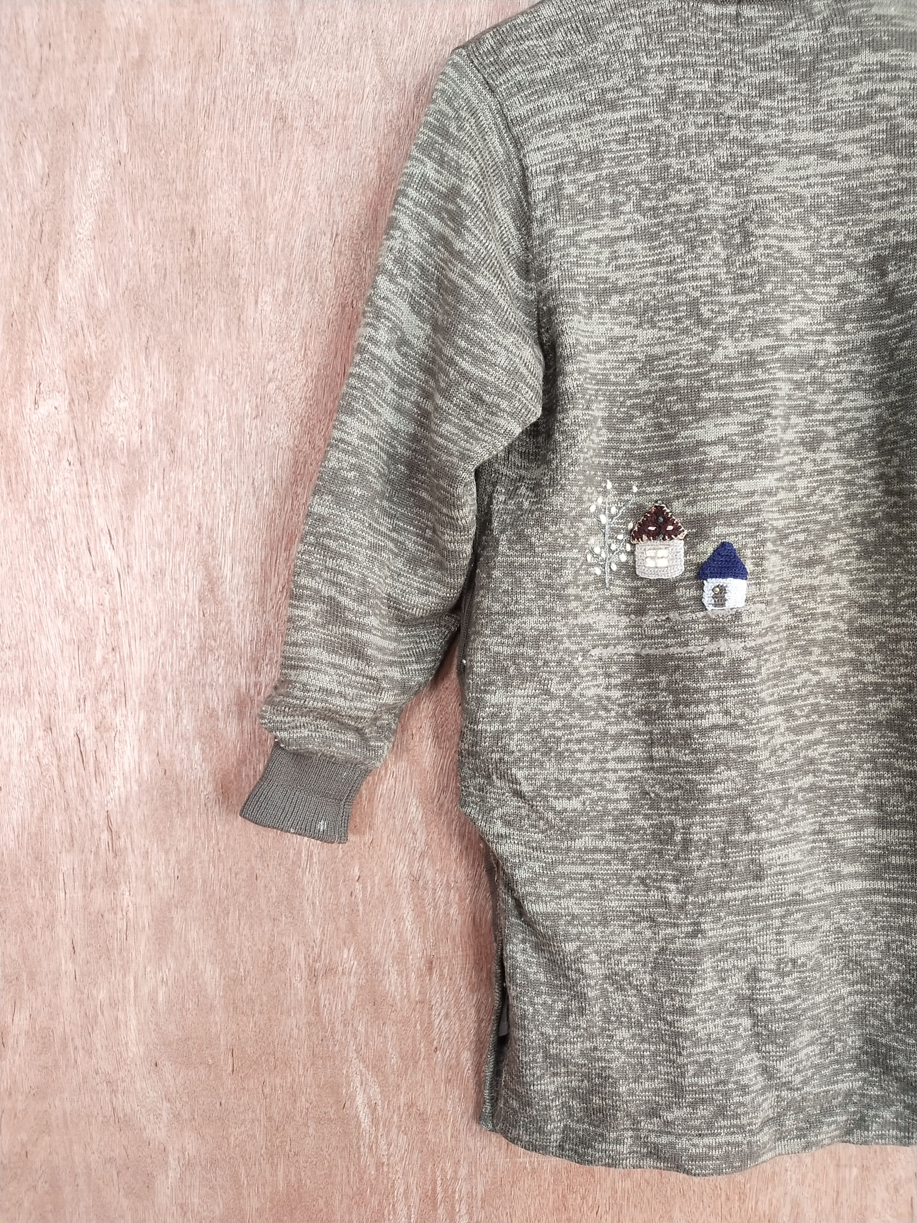 Japanese Brand × Vintage Creor brown knitwear art vintage cardigan #S165 Size US M / EU 48-50 / 2 - 11 Thumbnail