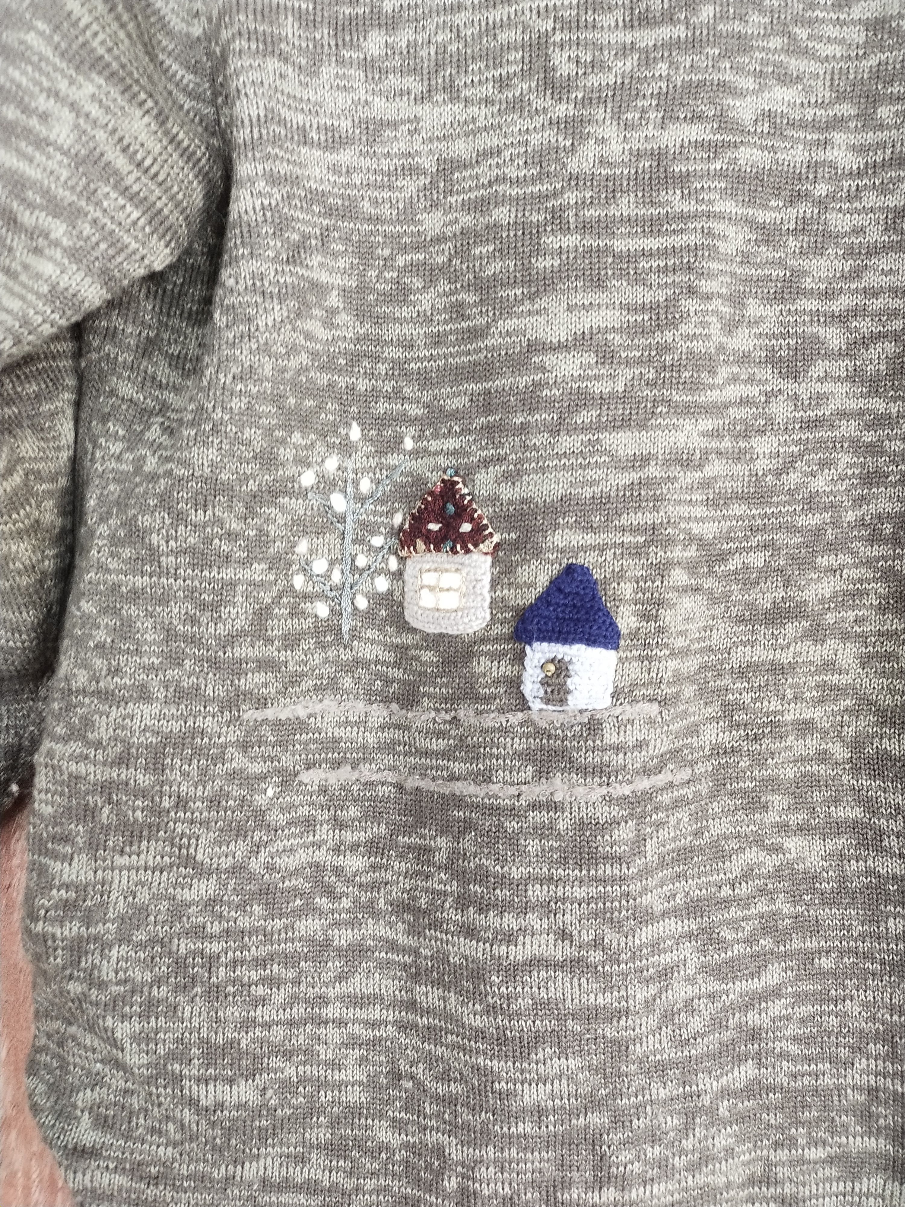 Japanese Brand × Vintage Creor brown knitwear art vintage cardigan #S165 Size US M / EU 48-50 / 2 - 9 Thumbnail