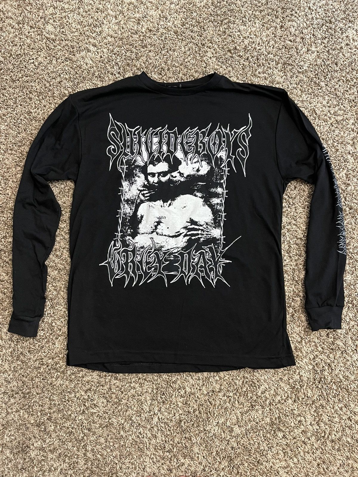 image of G59 Records $Uicideboy$ Greyday 2022 Black Long Sleeve T Shirt G59 Xl, Men's