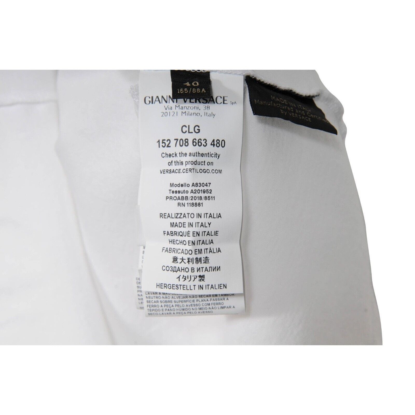 Versace Embroidered Logo Short Sleeve T Shirt Top Size S / US 4 / IT 40 - 6 Thumbnail