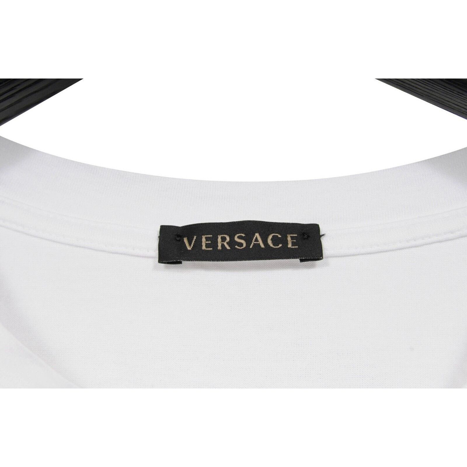 Versace Embroidered Logo Short Sleeve T Shirt Top Size S / US 4 / IT 40 - 4 Thumbnail