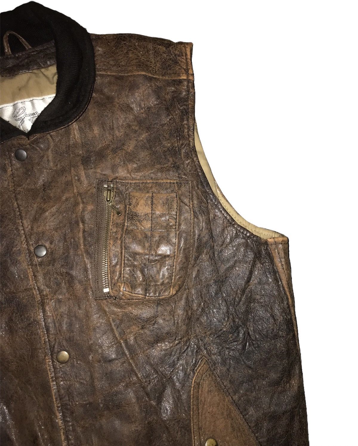 Japanese Brand Japanese Brand Vintage Leather Vest Biker Jacket Size US S / EU 44-46 / 1 - 5 Thumbnail